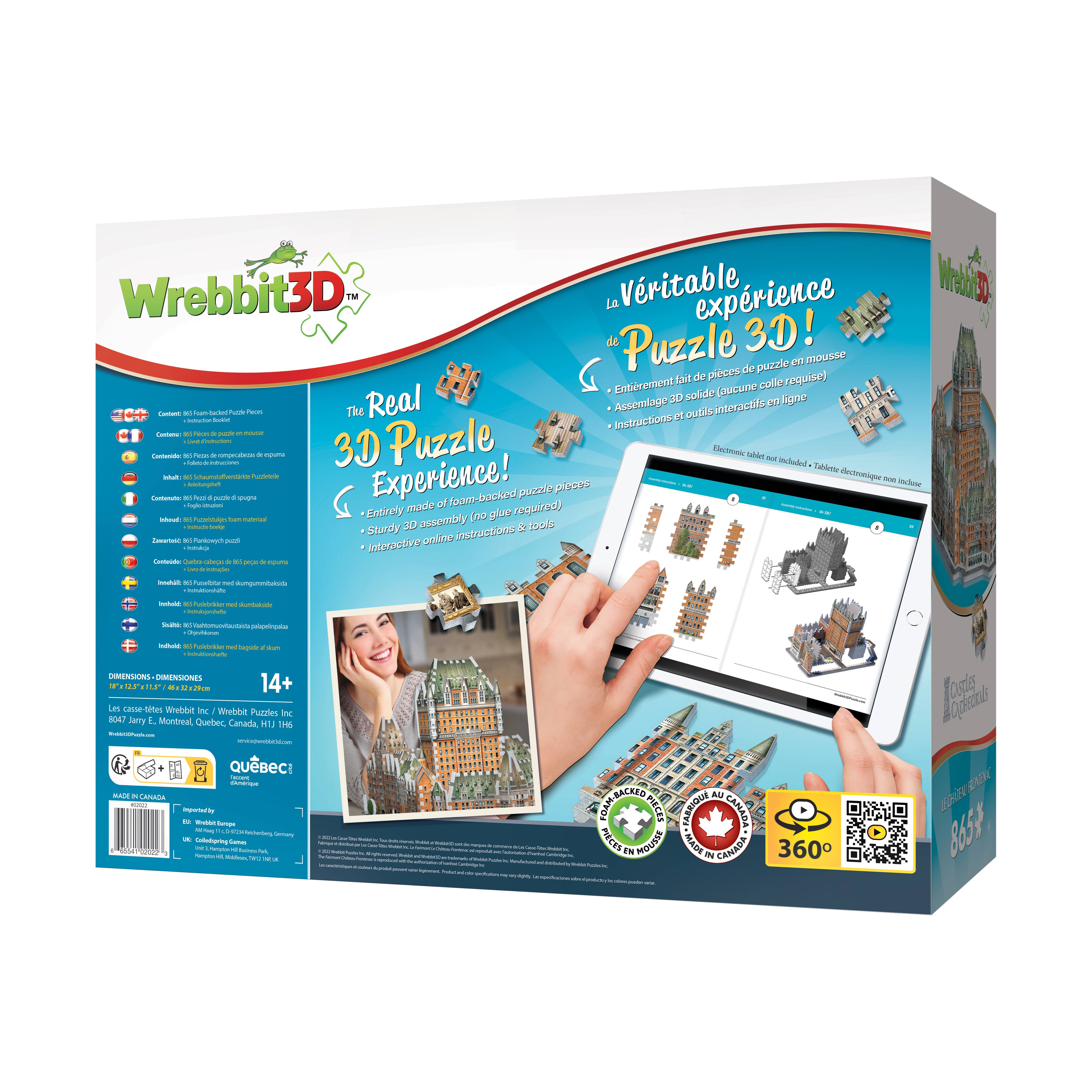 Castles & Cathedrals - Le Chateau Frontenac 3D Puzzle: 865 Pcs