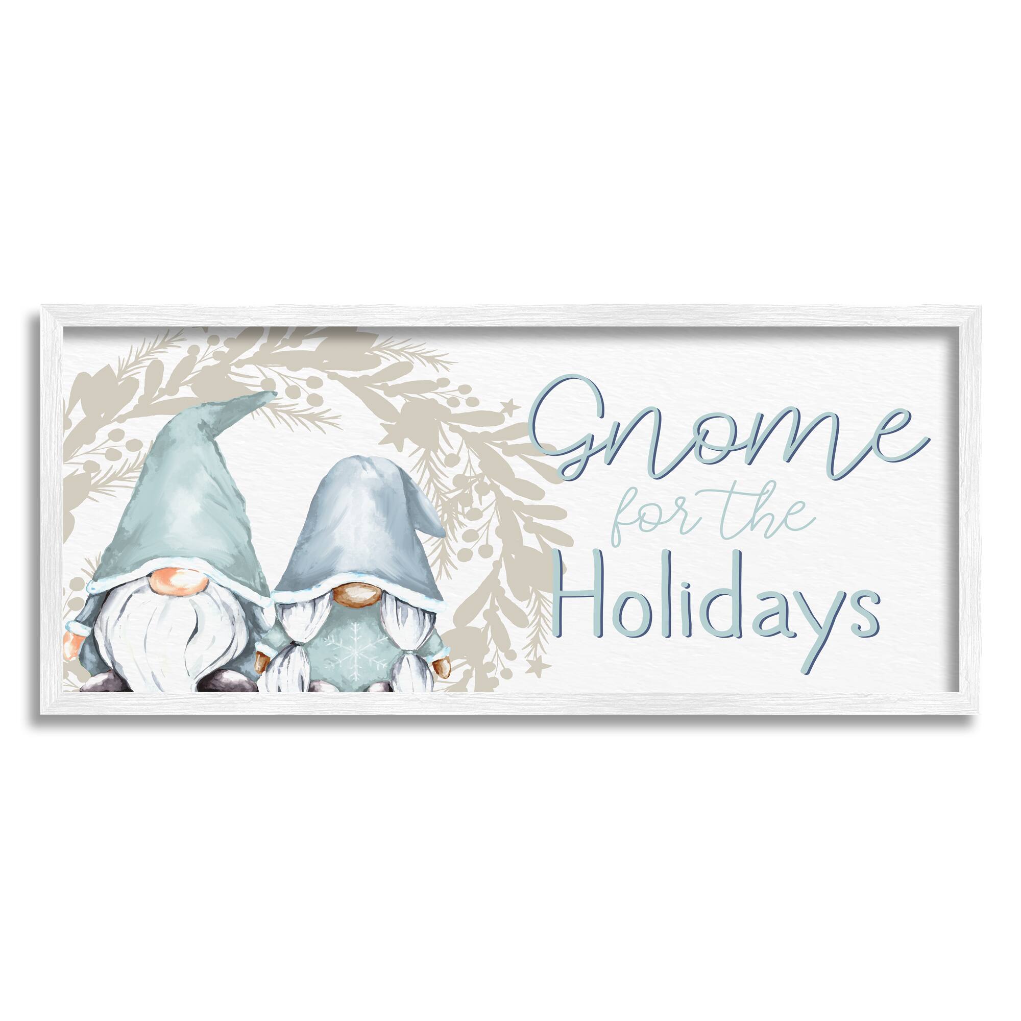 Stupell Industries Gnome For The Holidays Phrase Framed Giclee Art