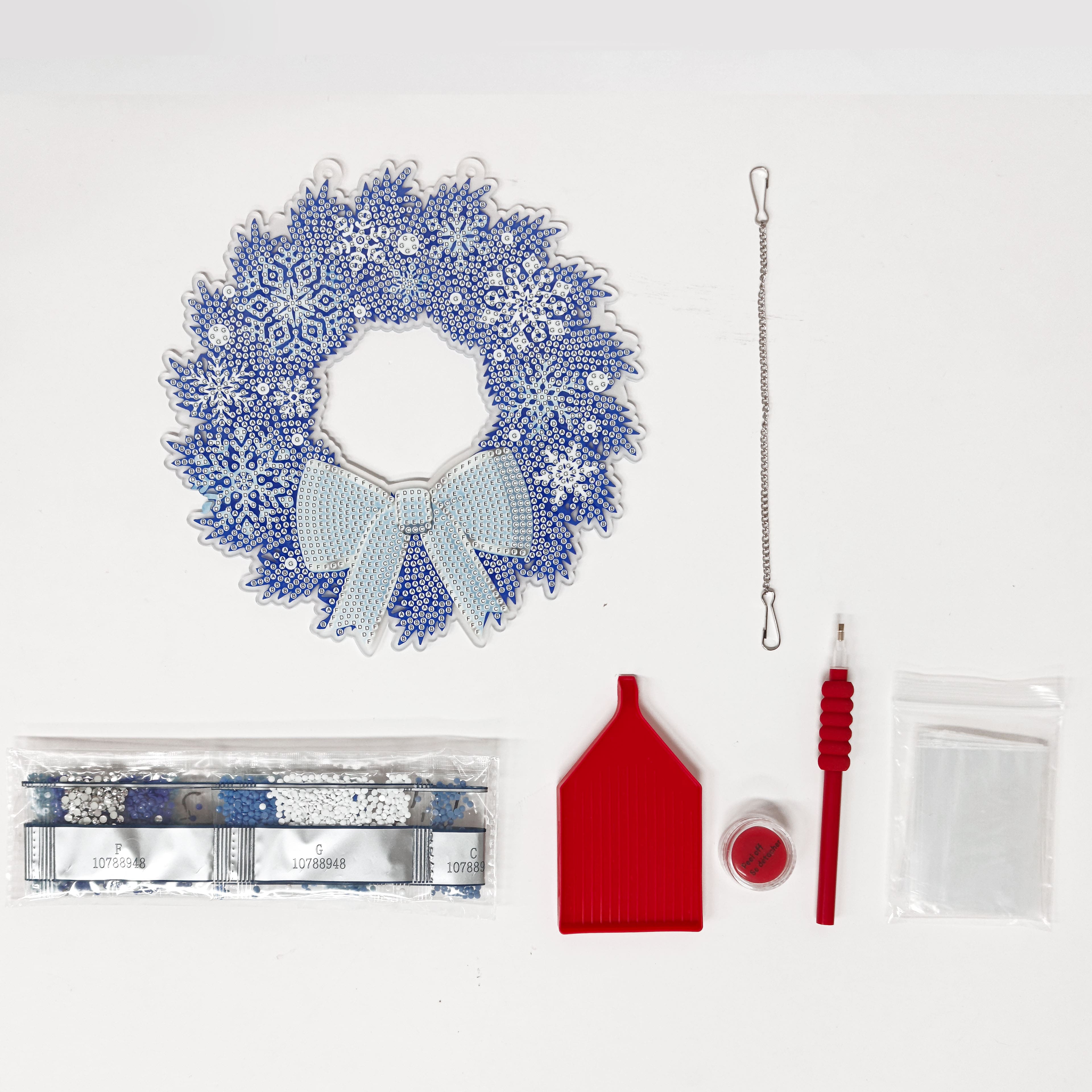 8&#x22; Snowflake Wreath Diamond Art Kit by Make Market&#xAE;