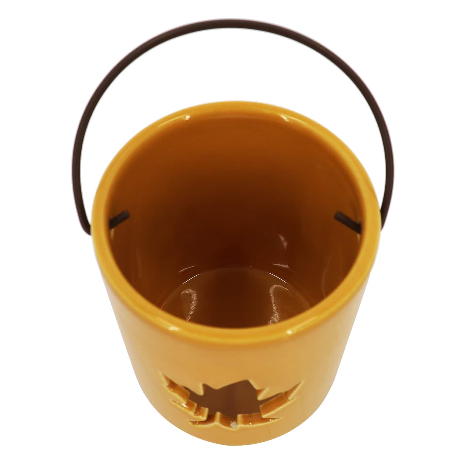 4&#x22; Yellow Leaf Candle Holder by Ashland&#xAE;