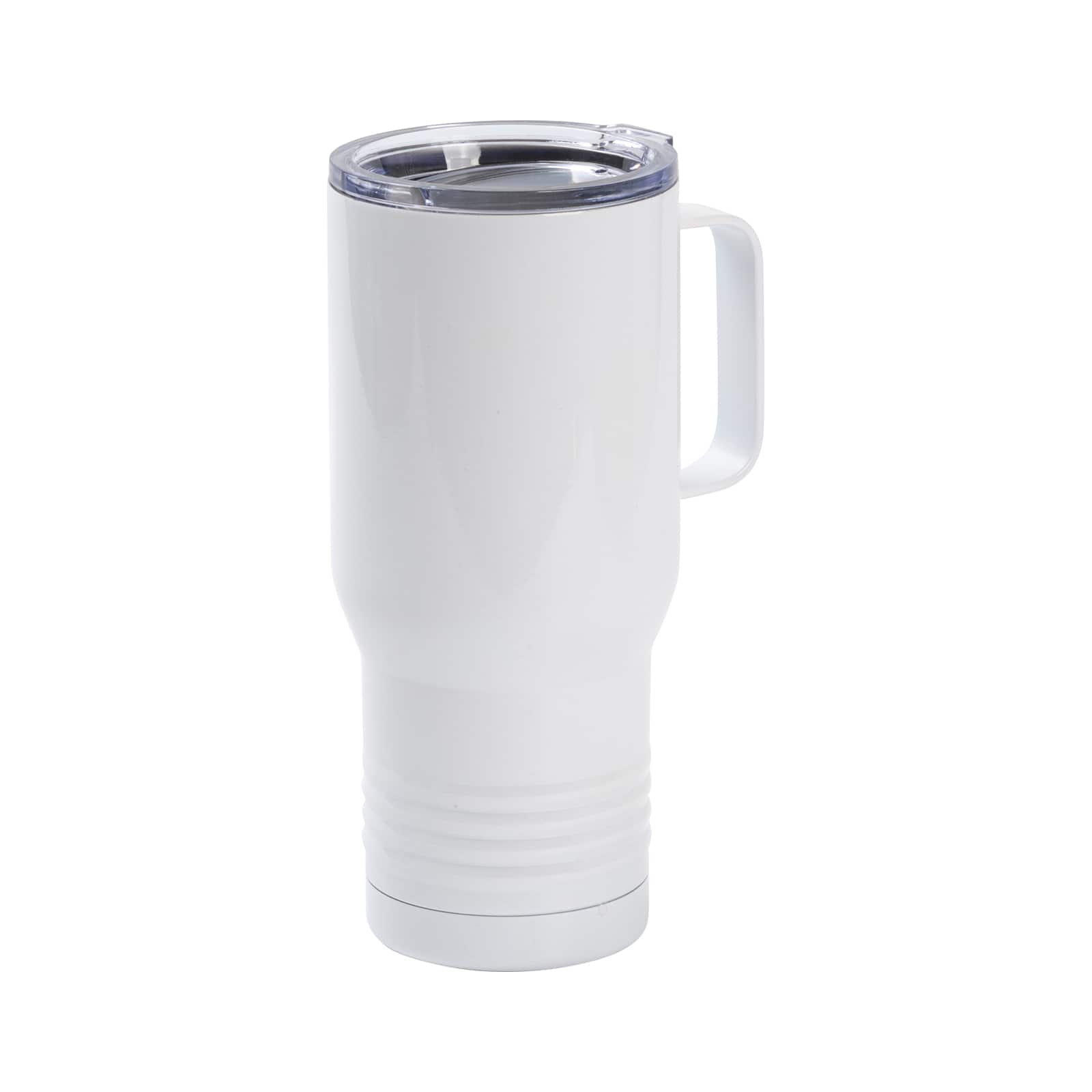 Craft Express 22oz. White Stainless Steel Tumbler with Ringneck