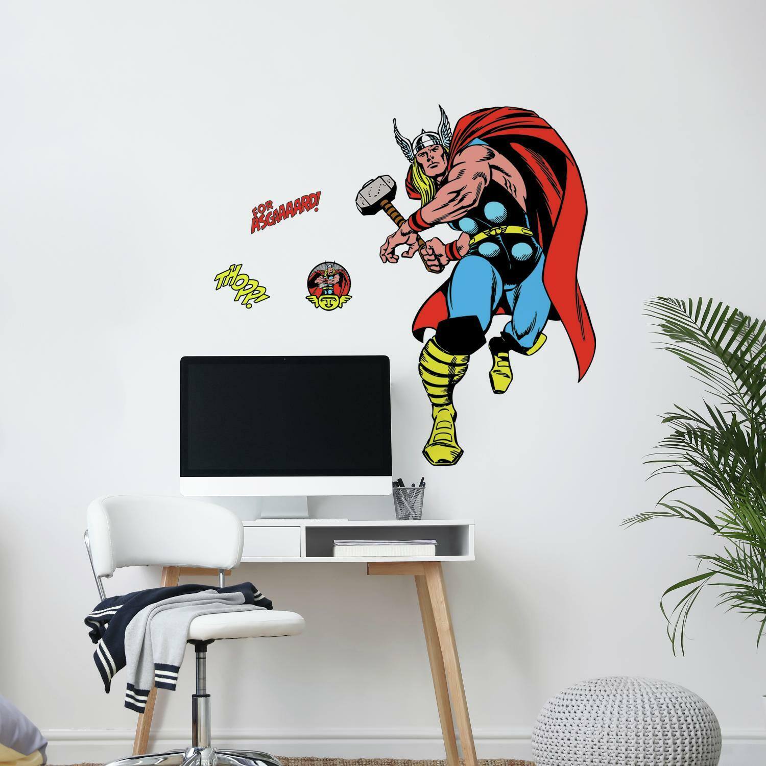 RoomMates Marvel Classic Thor Comic Peel &#x26; Stick Giant Wall Decal