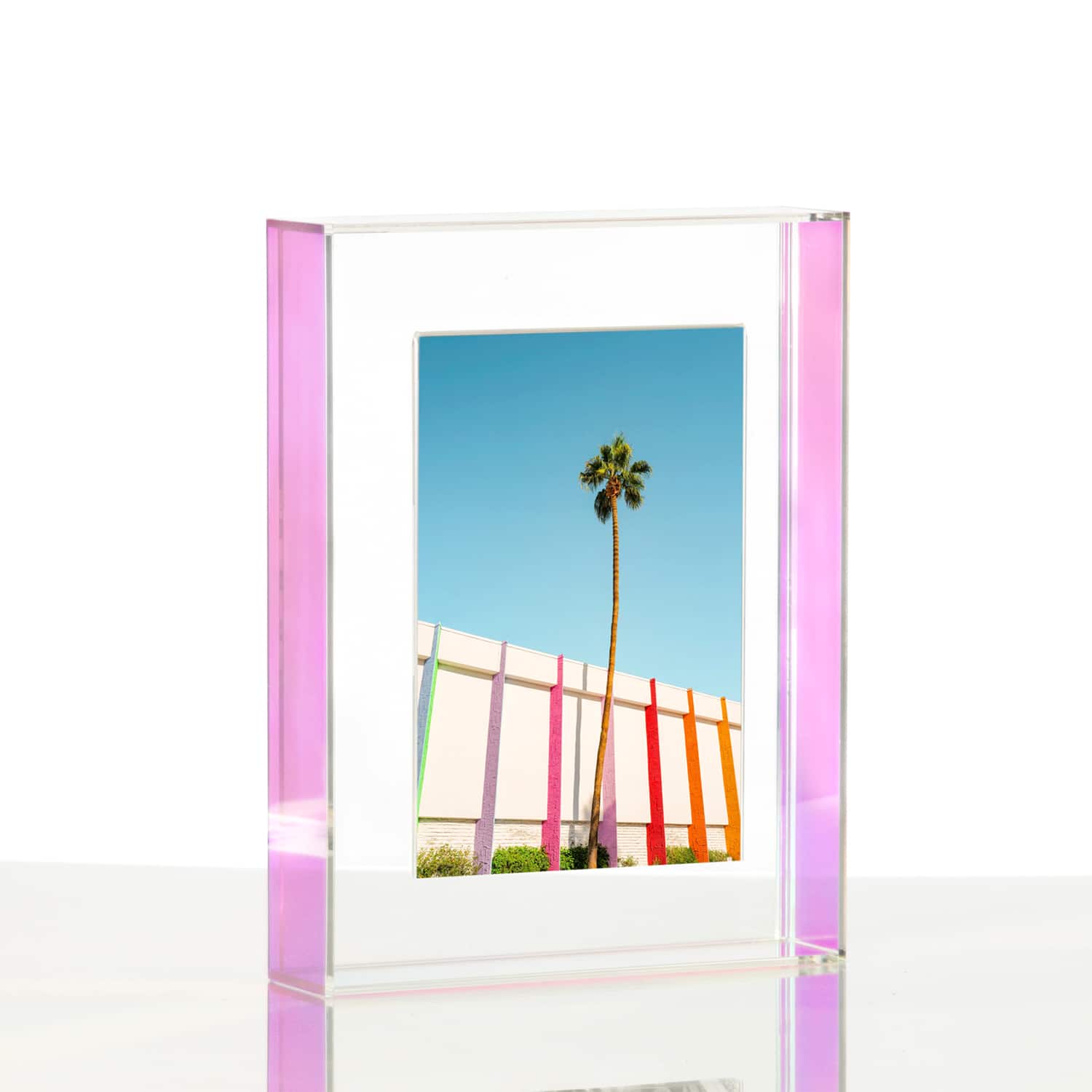 Wexel Art Iridescent Rainbow Float Frame with Magnetic Photo Holder