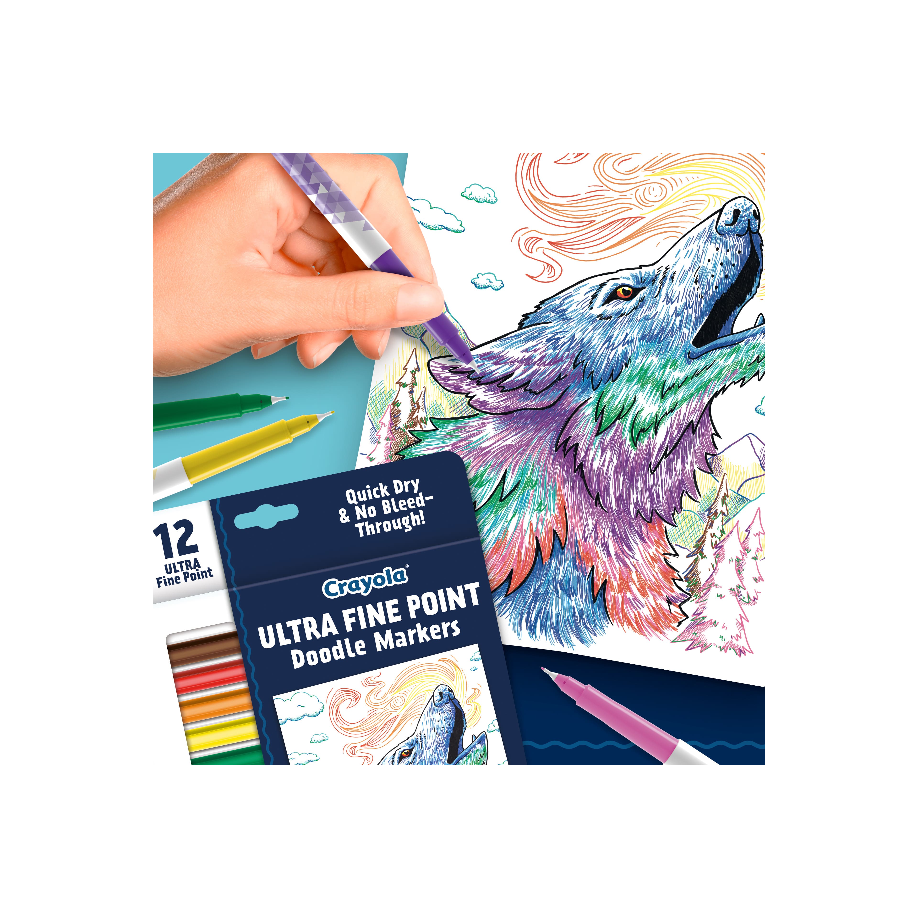 Crayola&#xAE; Ultra Fine Point Doodle Markers, 12ct.