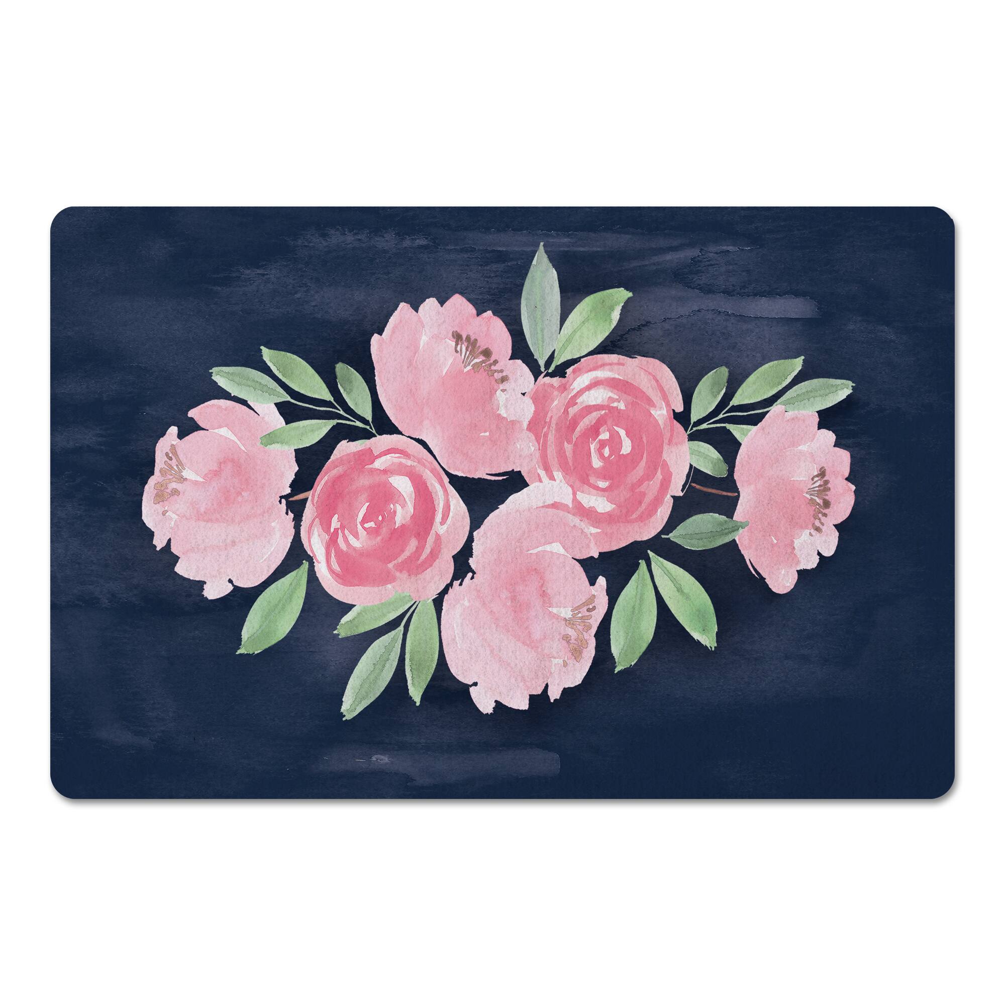 18" x 27" Sweet Florals on Navy Floor Mat