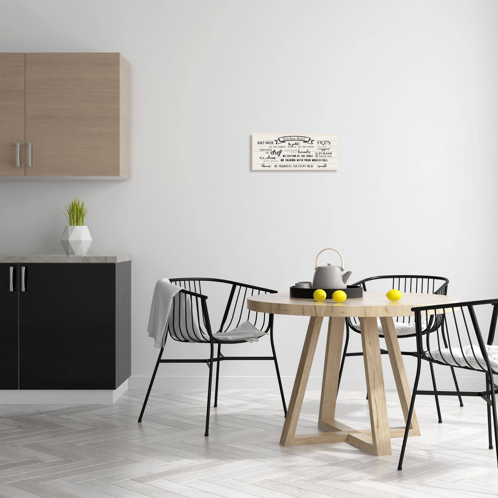 Stupell Industries Kitchen Rules List Family Happiness Motivational Phrases,7&#x22; x 17&#x22;