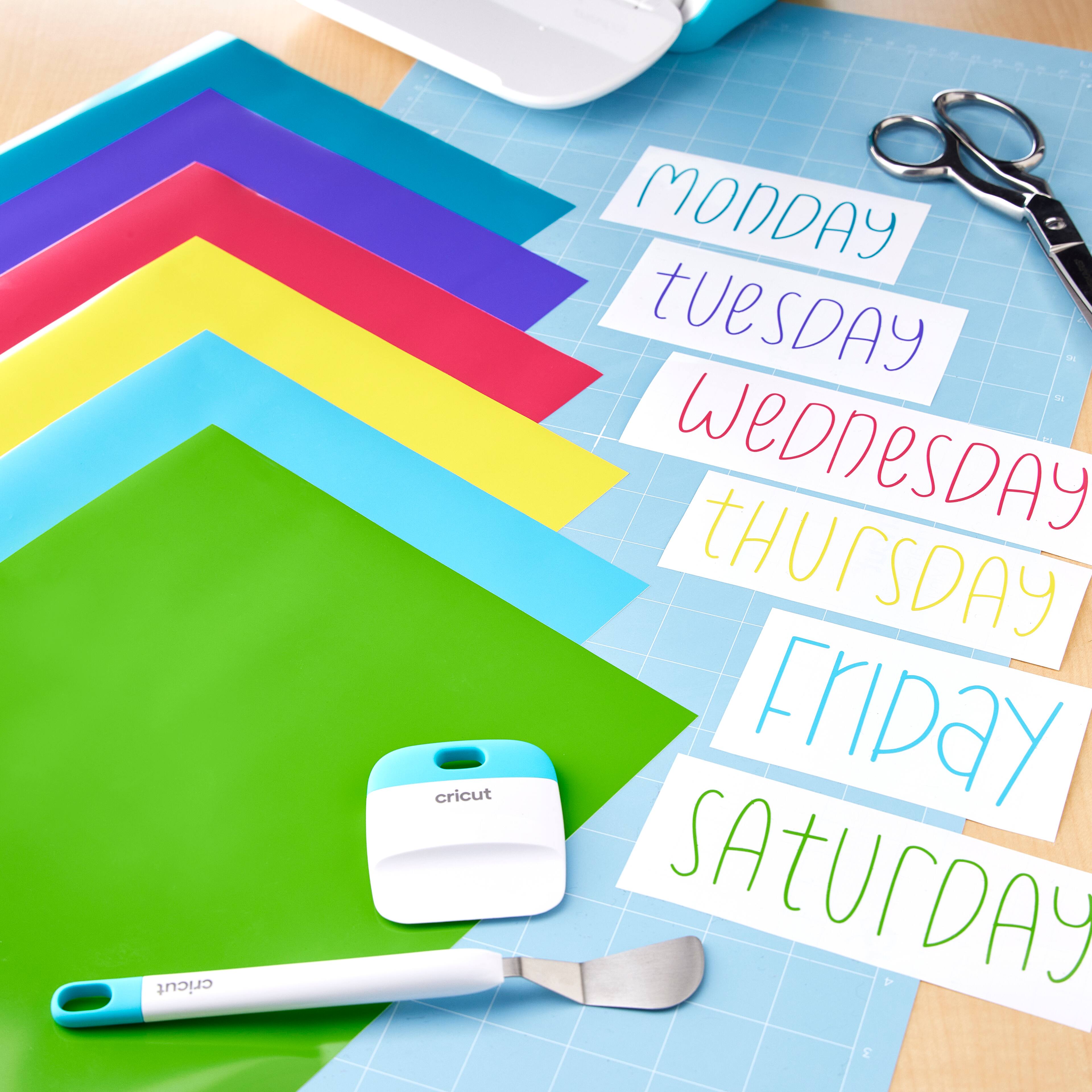 9 Packs: 6 ct. (54 total) Cricut® Premium Vinyl™ Summer Sampler