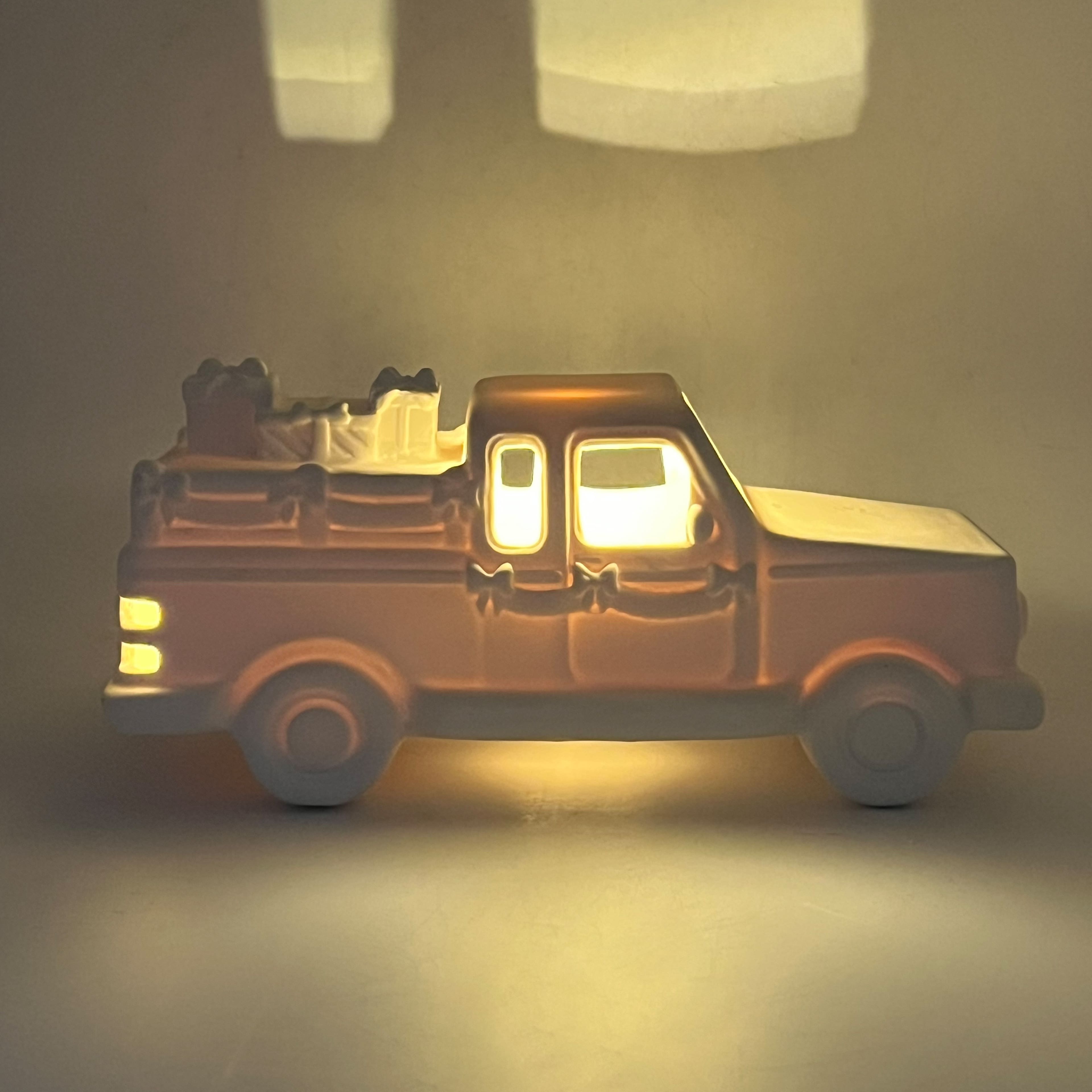 9.5&#x22; LED DIY Ceramic Farm Truck D&#xE9;cor by Make Market&#xAE;