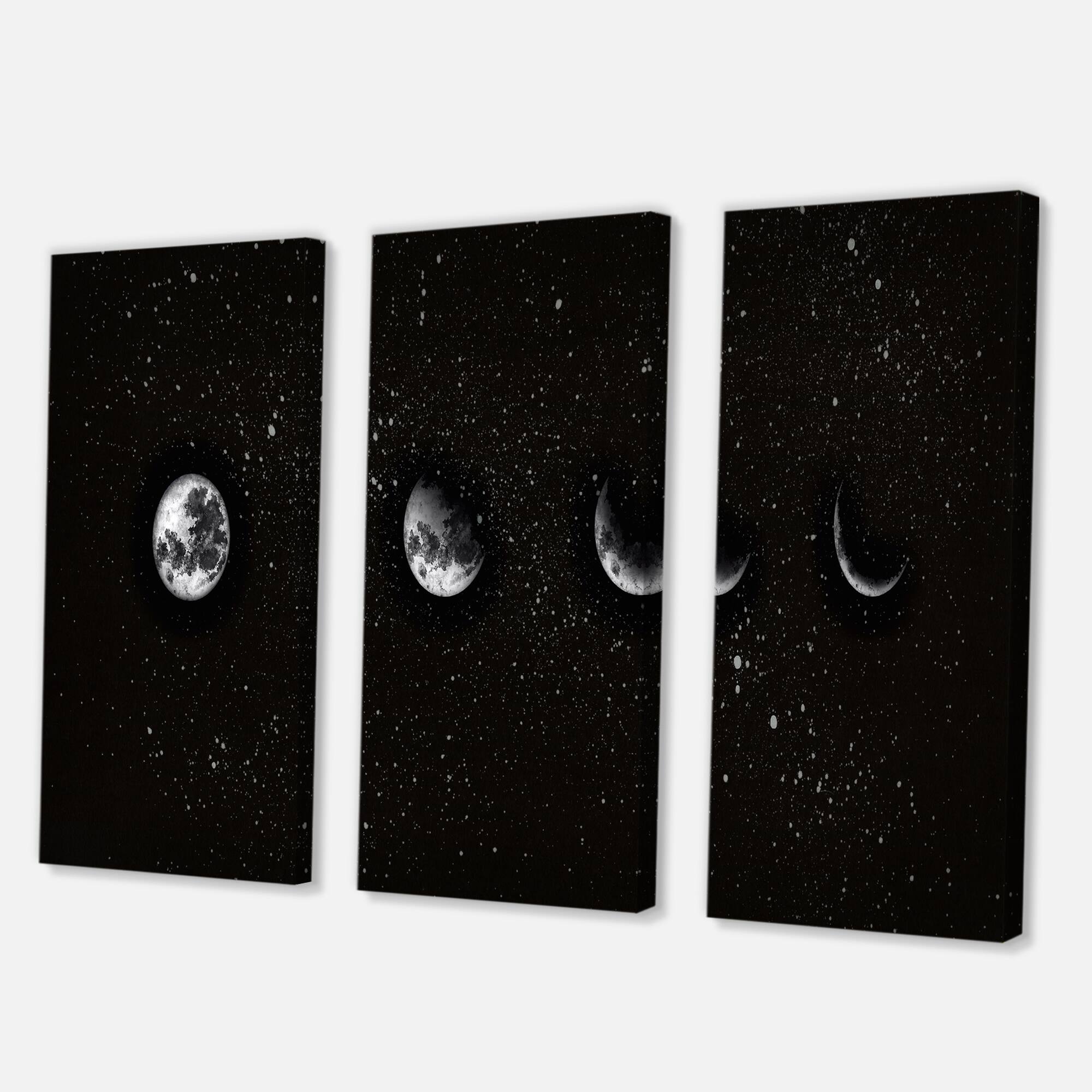 Designart - Moon Phases In The Night Sky