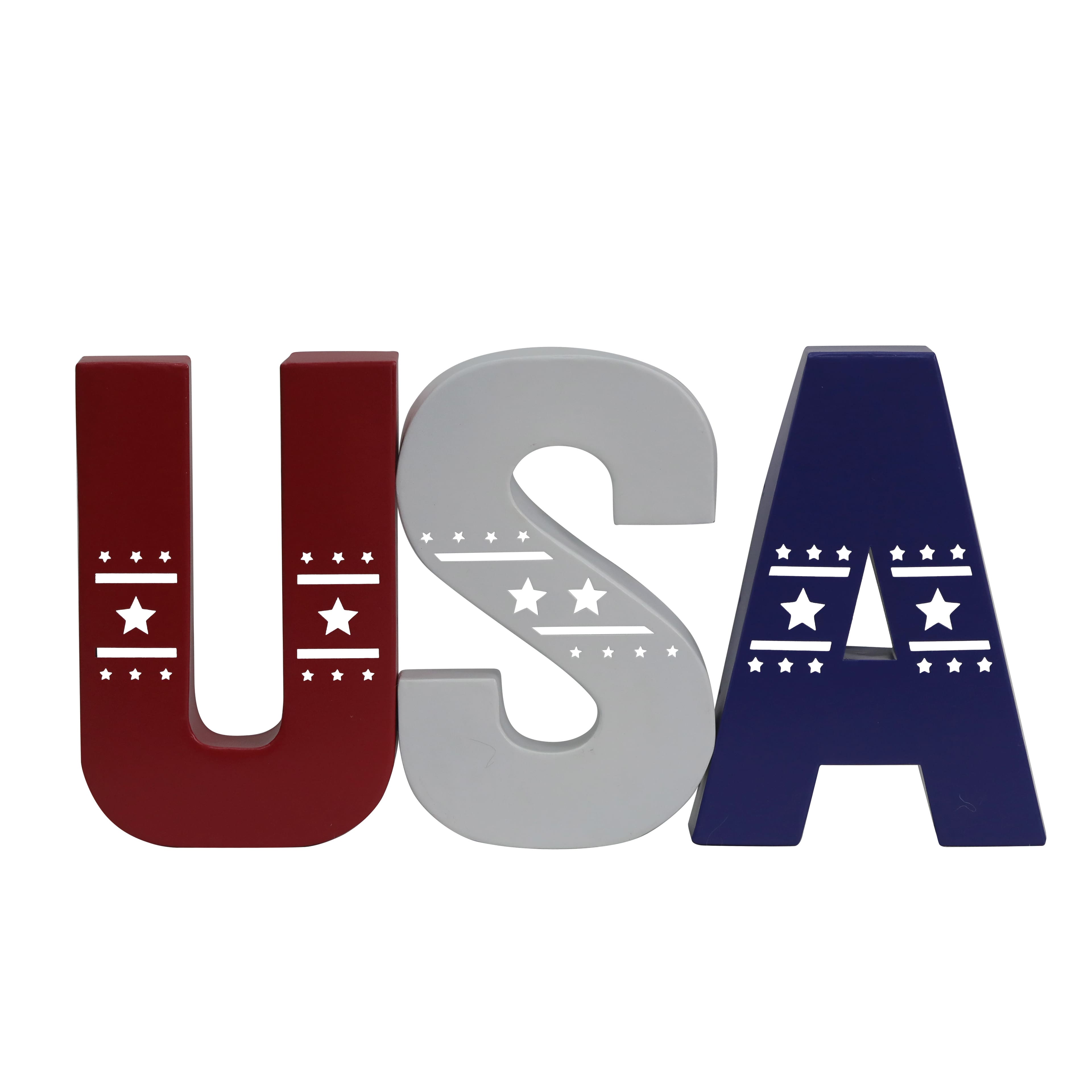 17.75&#x22; Metal USA Tabletop D&#xE9;cor by Celebrate It&#x2122;