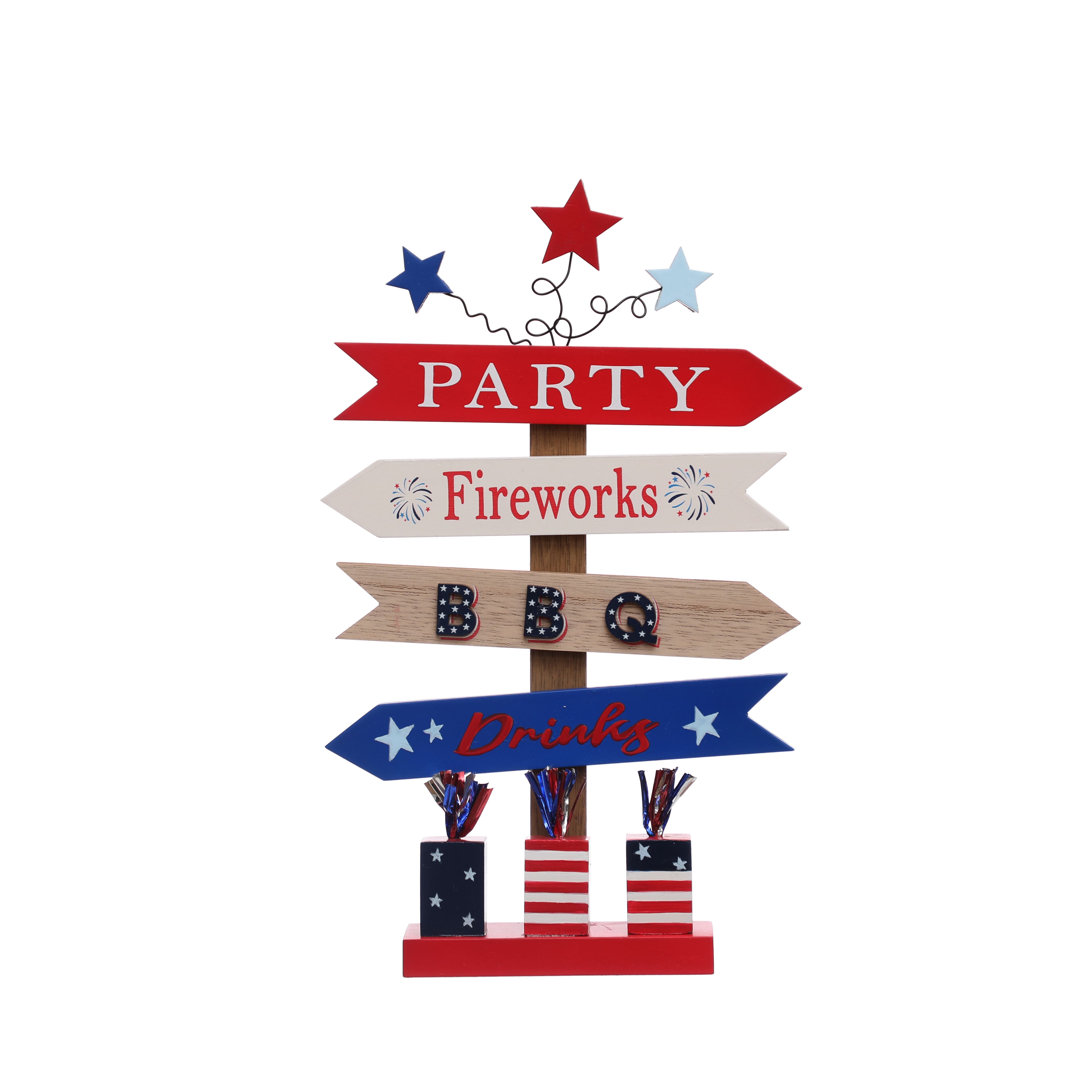 10&#x22; July 4th Directional Tabletop Sign by Celebrate It&#x2122;