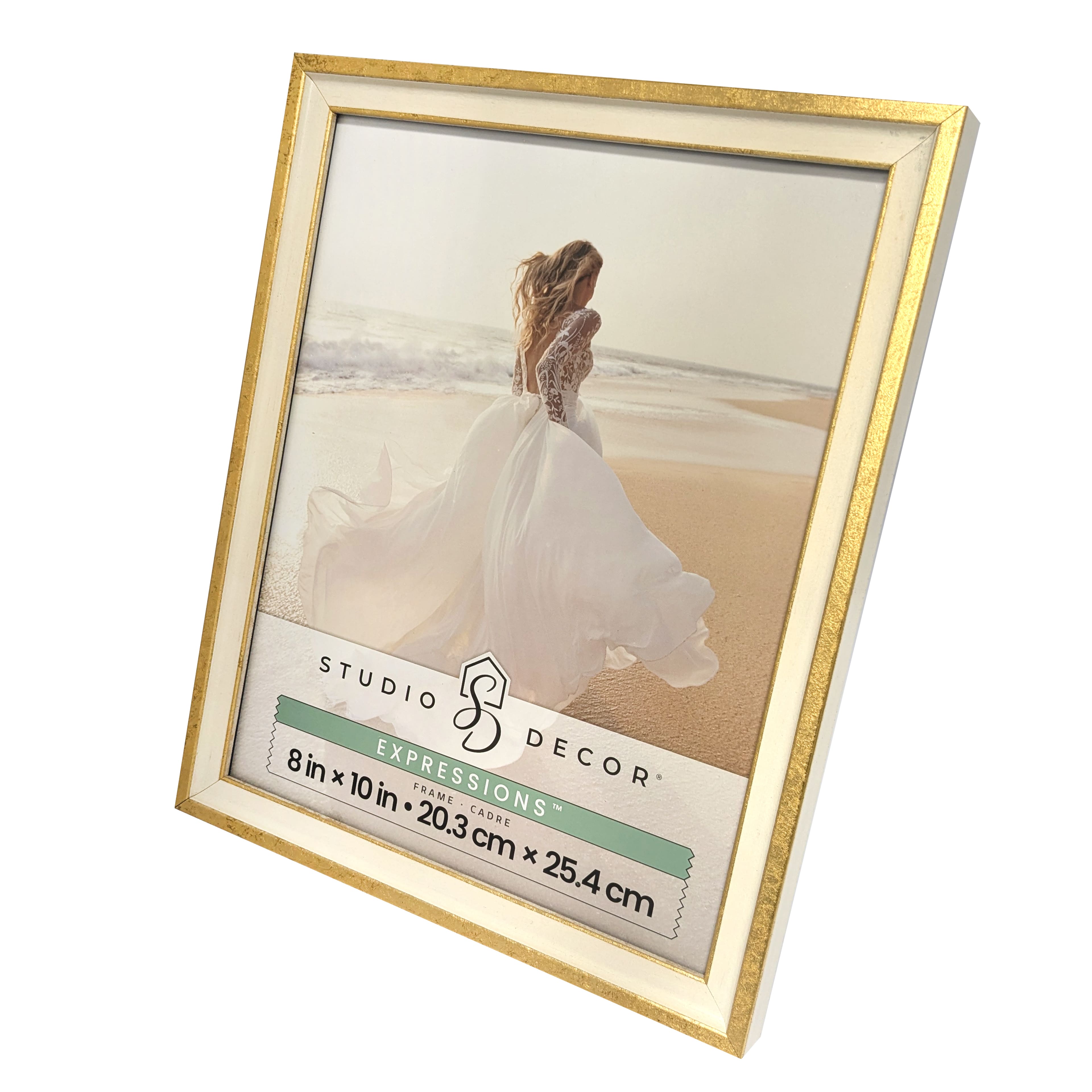 Expressions™ Cream & Gold Leaf Frame by Studio Décor®