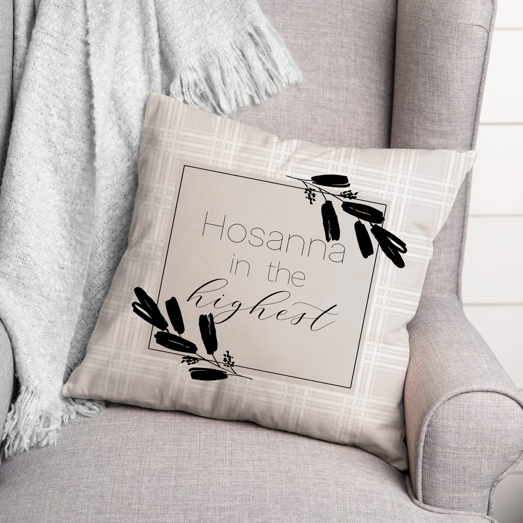 Hosanna Highest Pillow 2 18" x 18" Throw Pillow