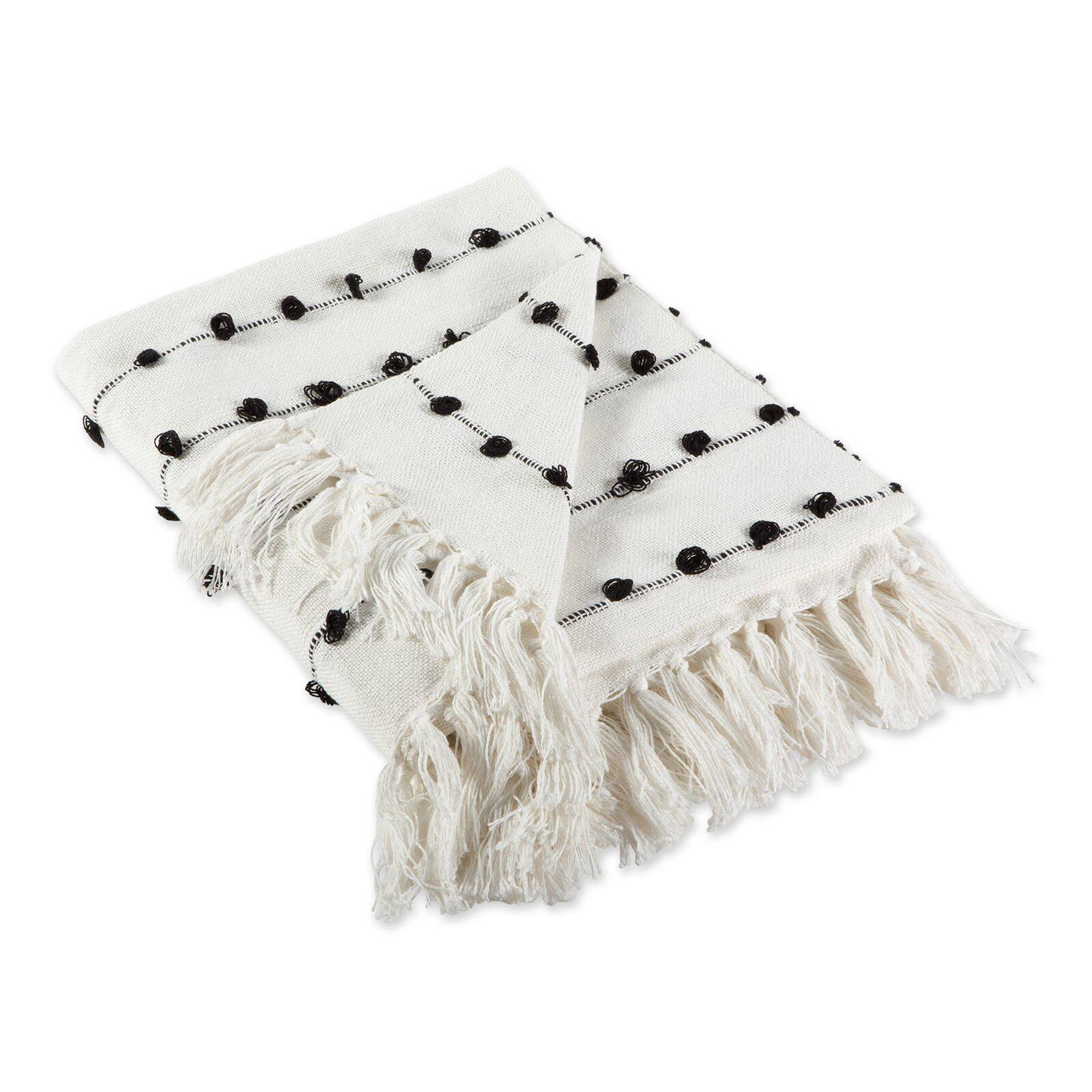 DII® Off White Woven Loop Throw