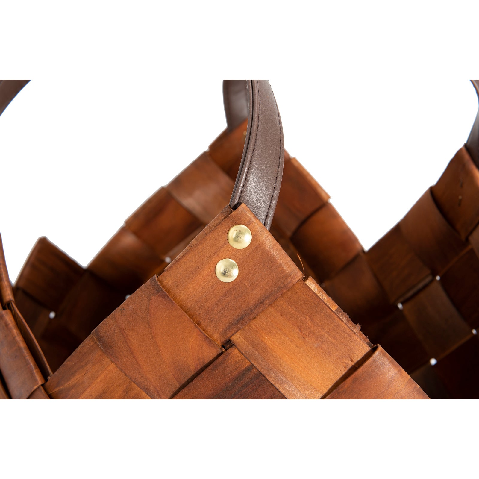 Hello Honey® Brown Woven Seagrass Baskets with Leather Handles Set