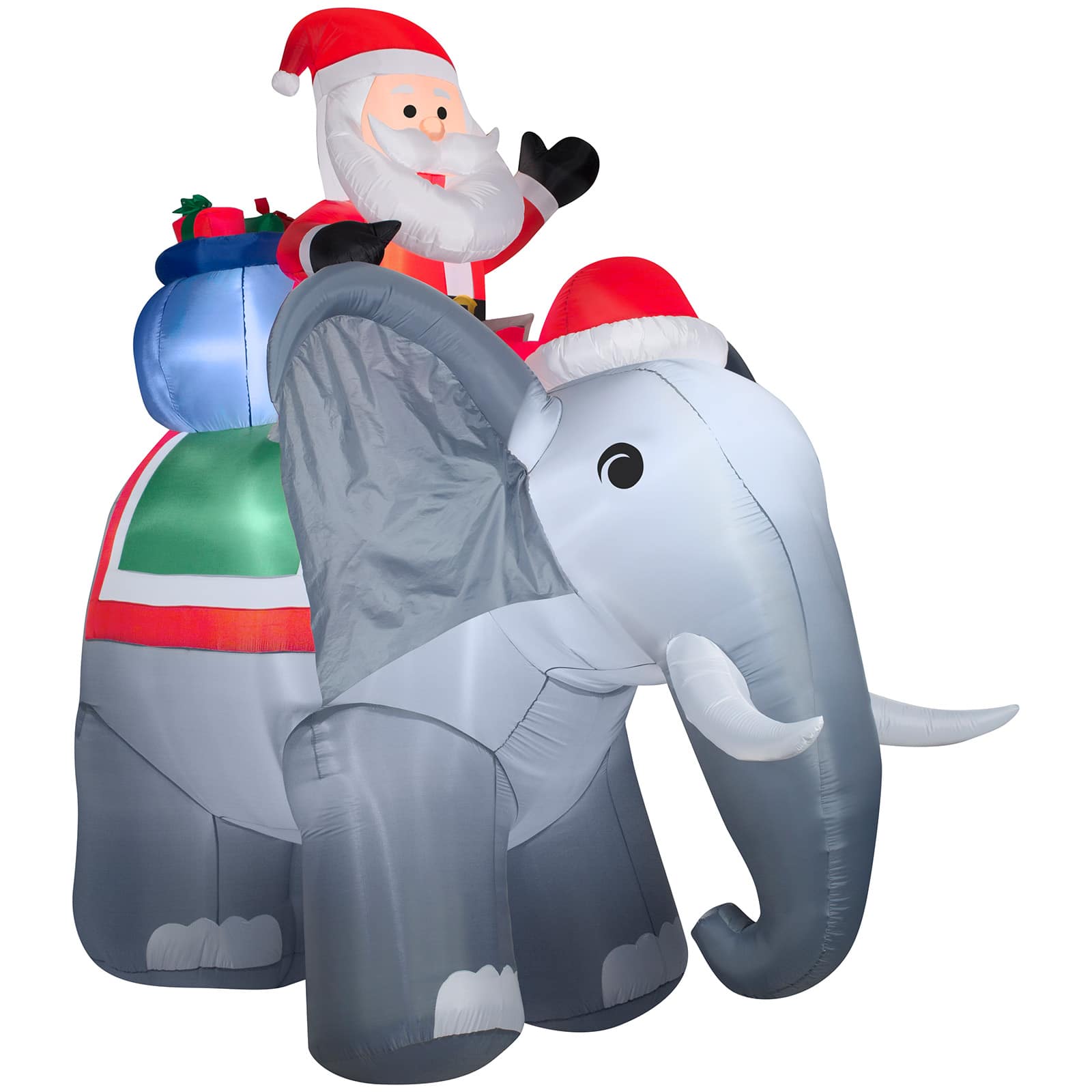 10.4ft. Airblown® Inflatable Christmas Santa on Elephant