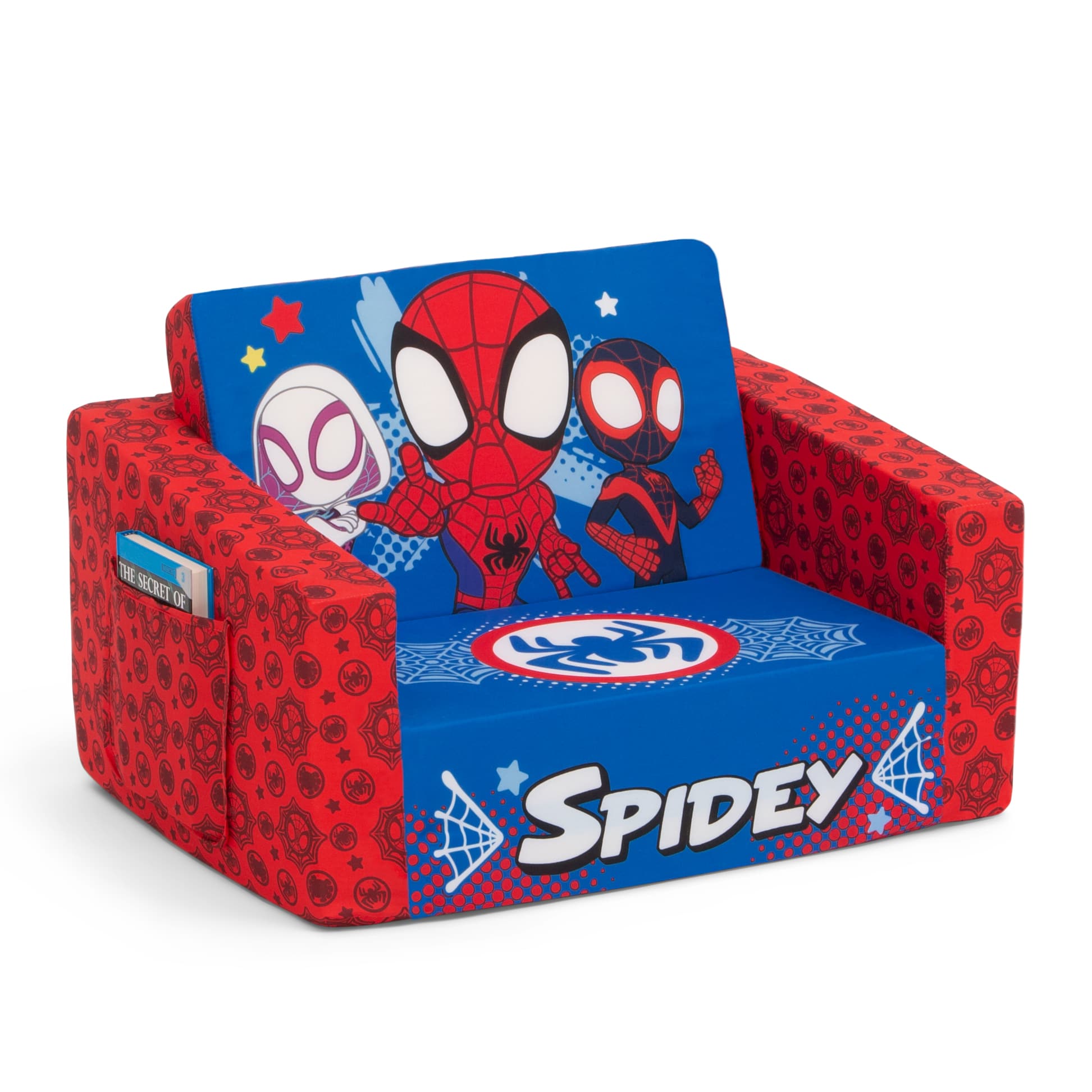 Marvel Spidey &#x26; His Amazing Friends Cozee Flip-Out 2-in-1 Convertible Chair To Lounger