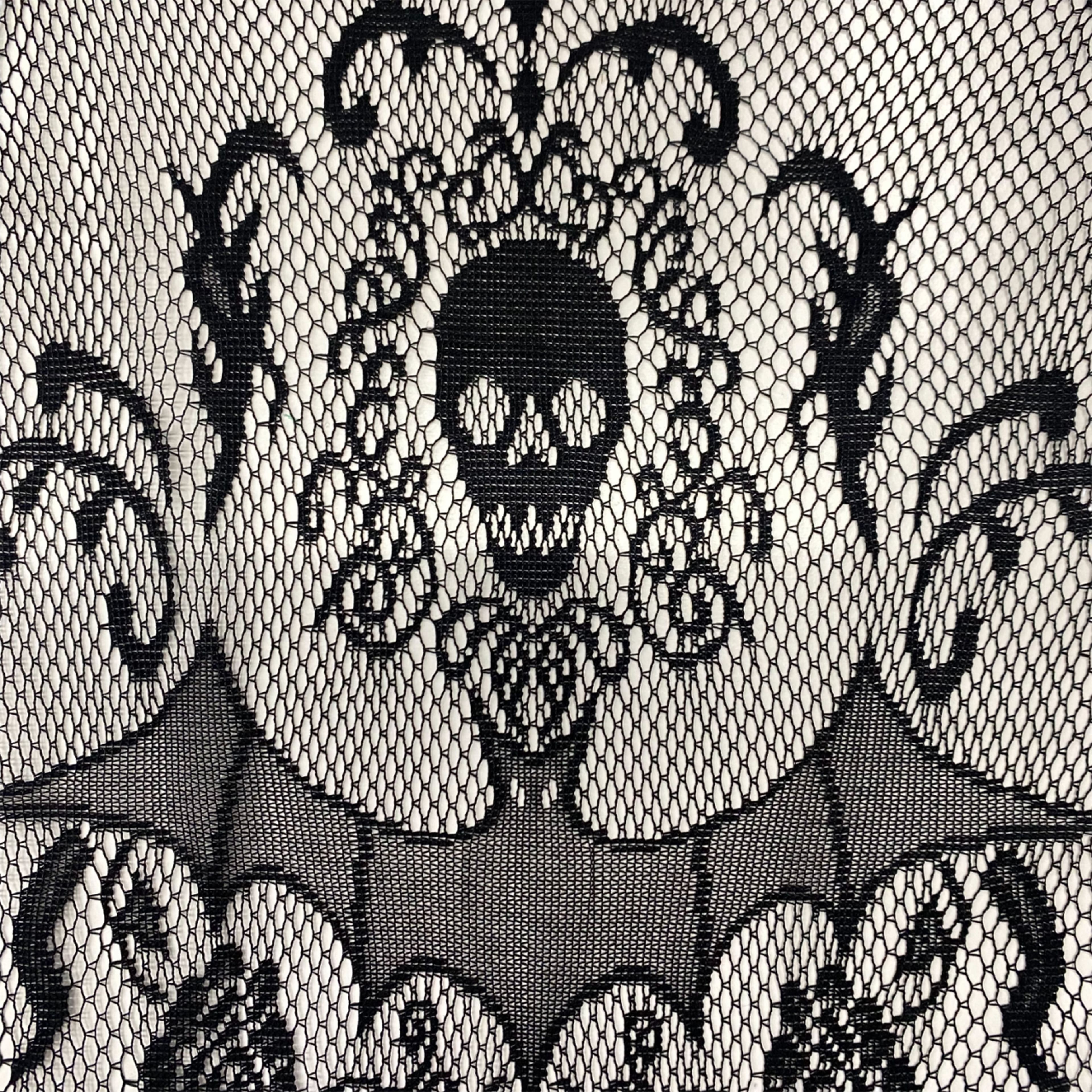 37.5&#x22; Skull Damask Lace Curtain by Ashland&#xAE;