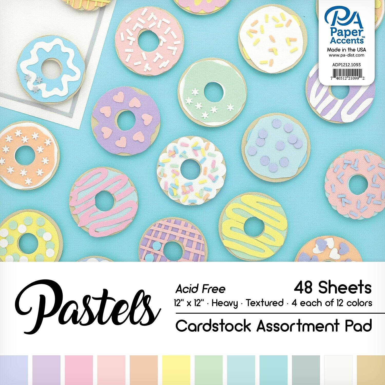 PA Paper™ Accents Pastel 12" x 12" Cardstock Pad, 48 Sheets Michaels