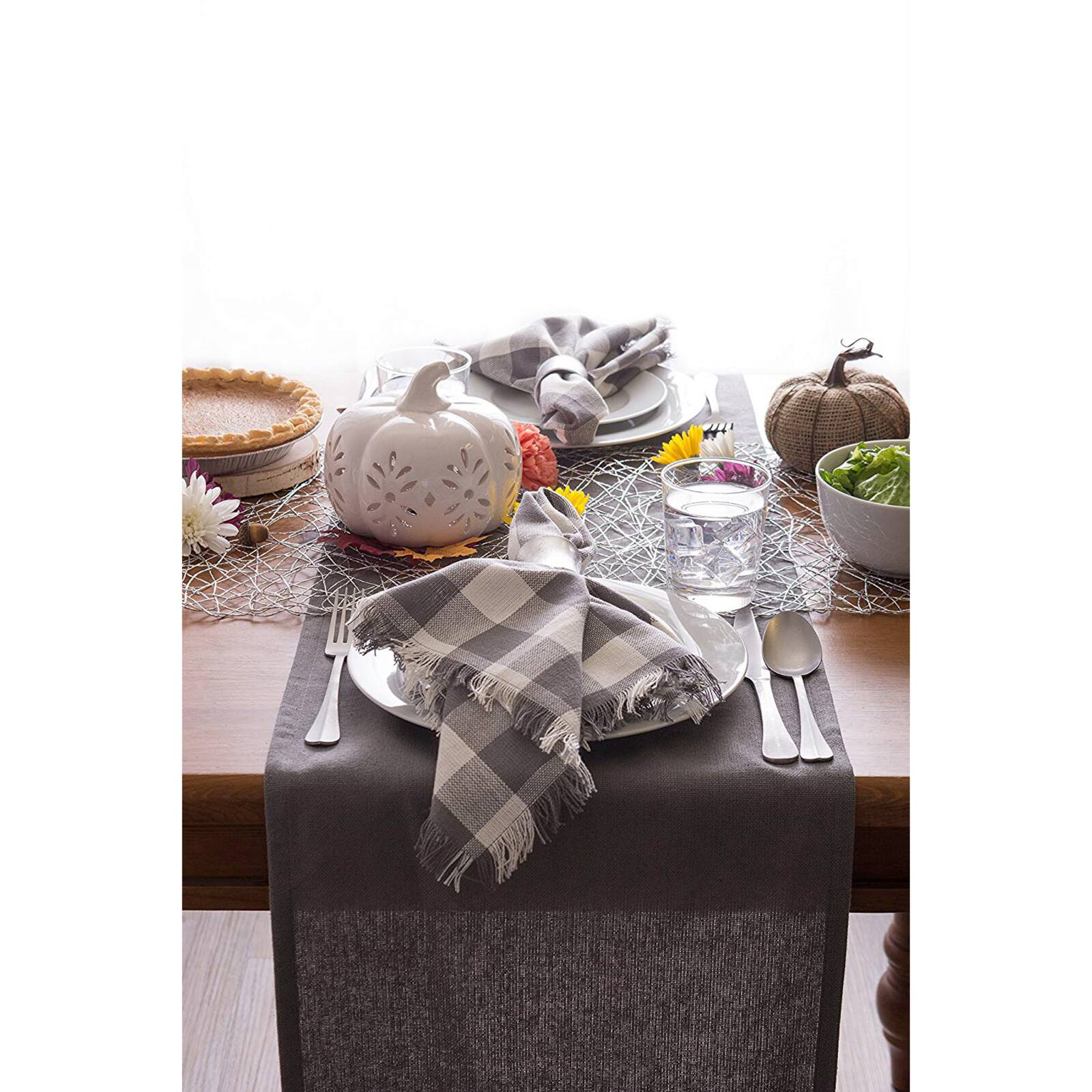 DII® 108" Solid Heavyweight Fringed Table Runner