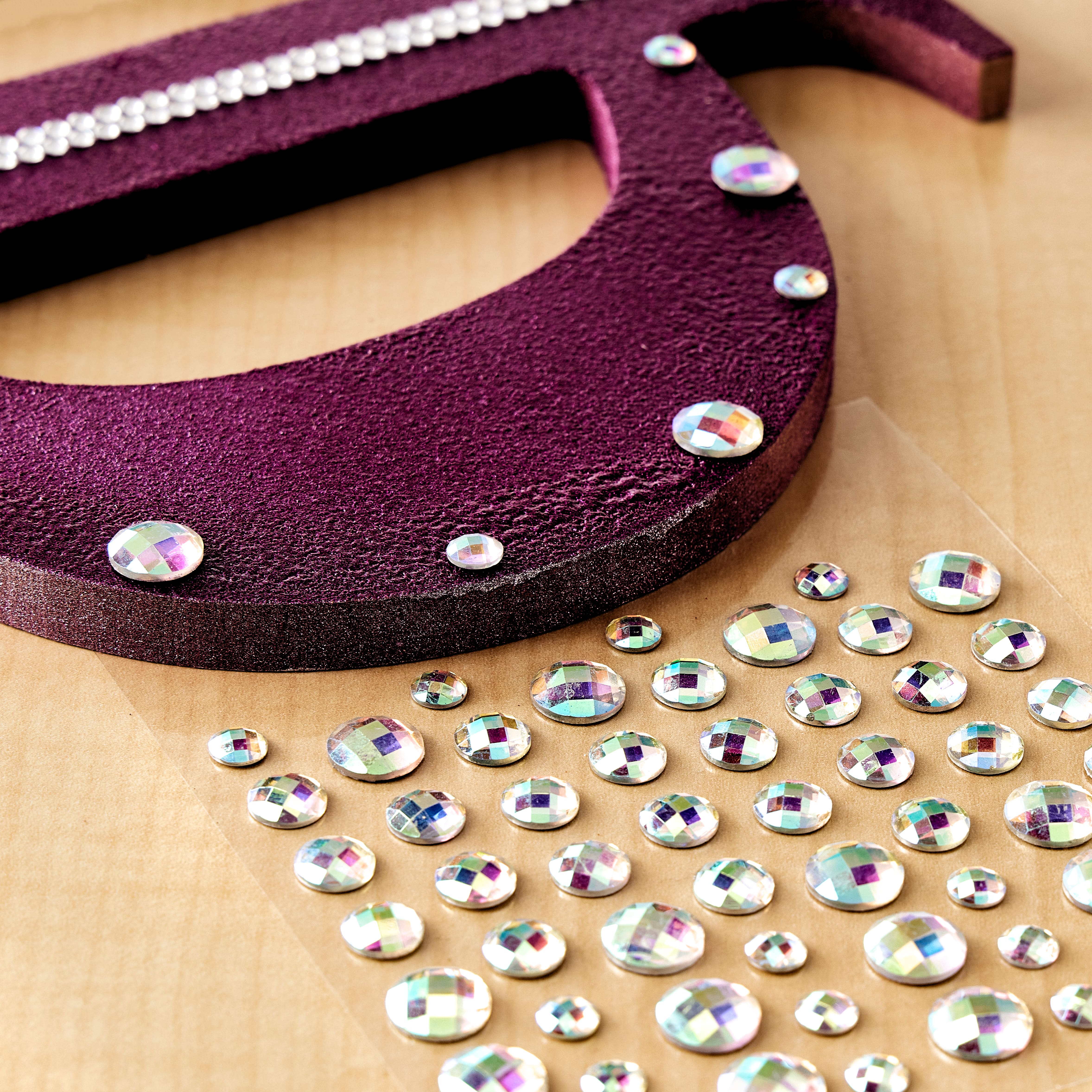 12 Packs: 72 ct. (864 total) Iridescent Rhinestone Stickers by Recollections™