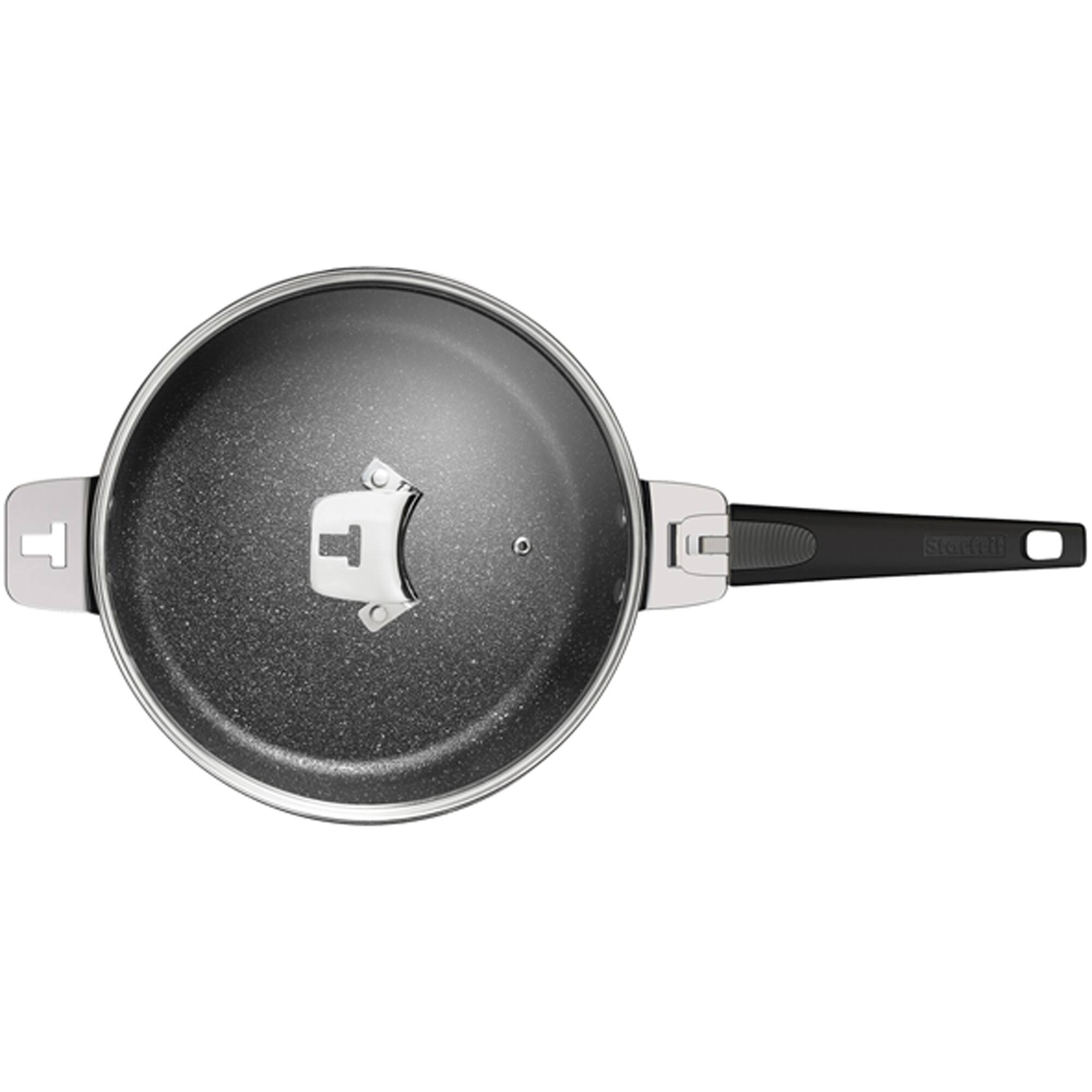 The Rock by Starfrit 9&#x22; Deep Fry Pan &#x26; Dutch Oven with Lid &#x26; Detachable Handle