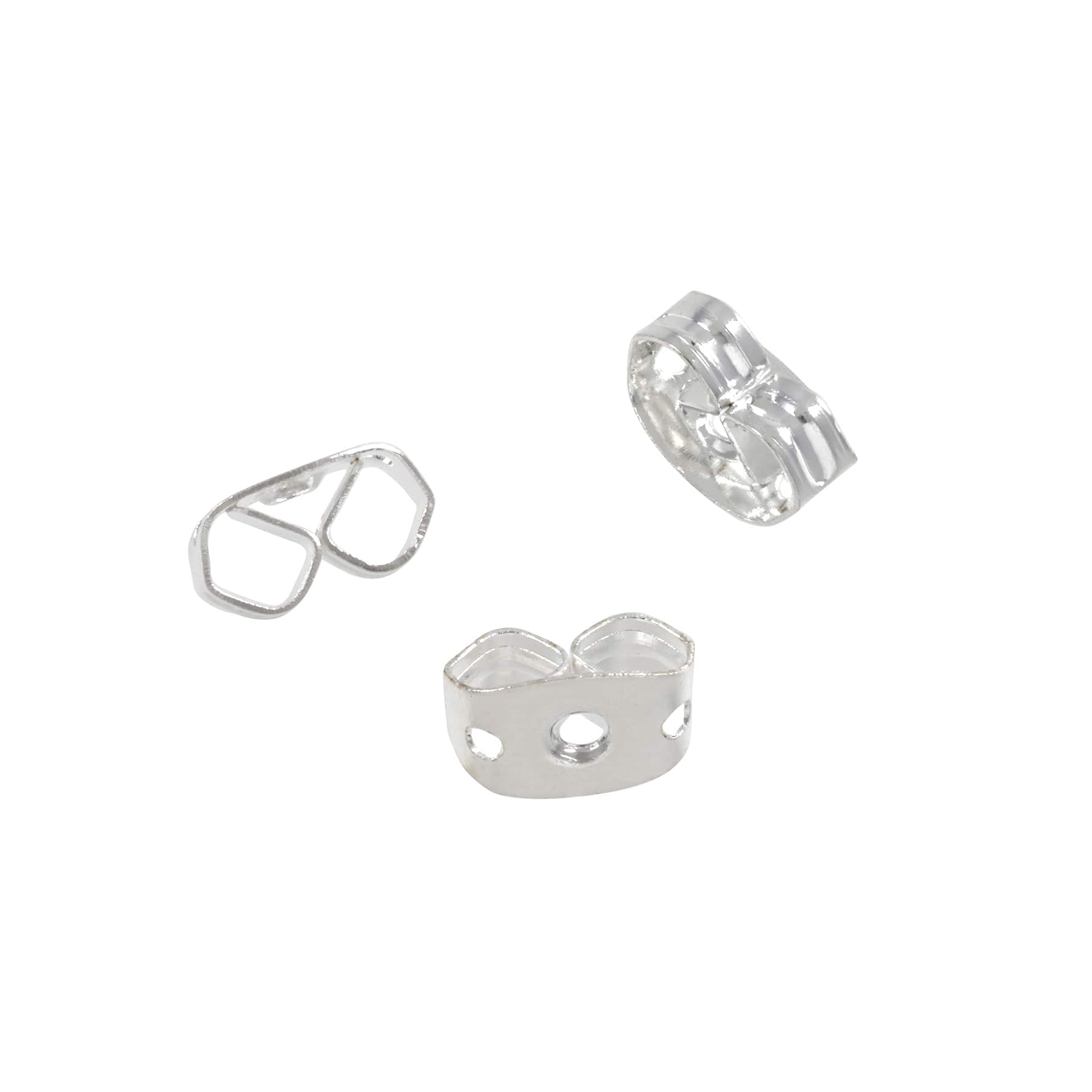 12 Packs: 120 ct. (1,440 total) Silver Butterfly Shape Earring Backs by Bead Landing™