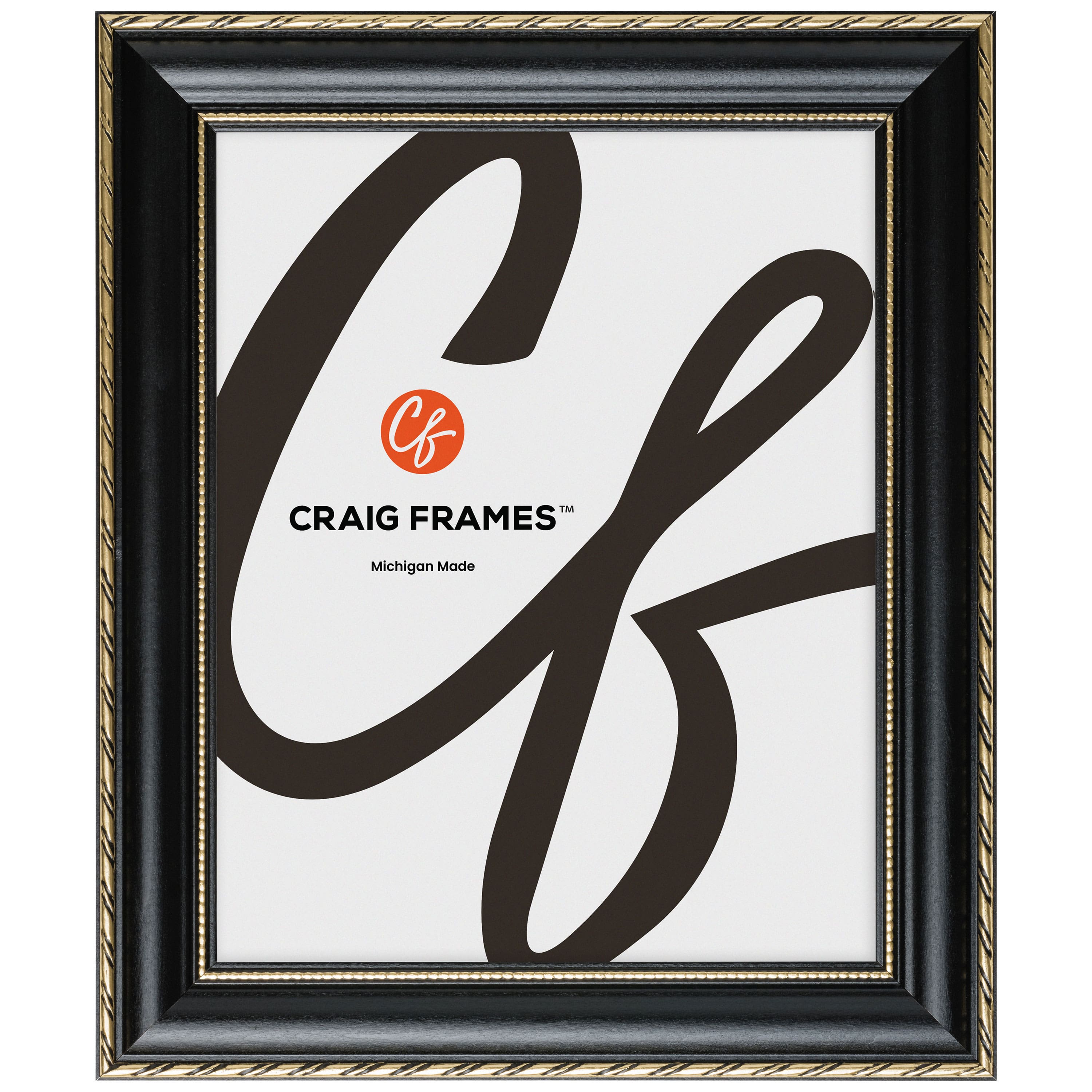 4 Pack Craig Frames Victoria Black &#x26; Gold Picture Frame