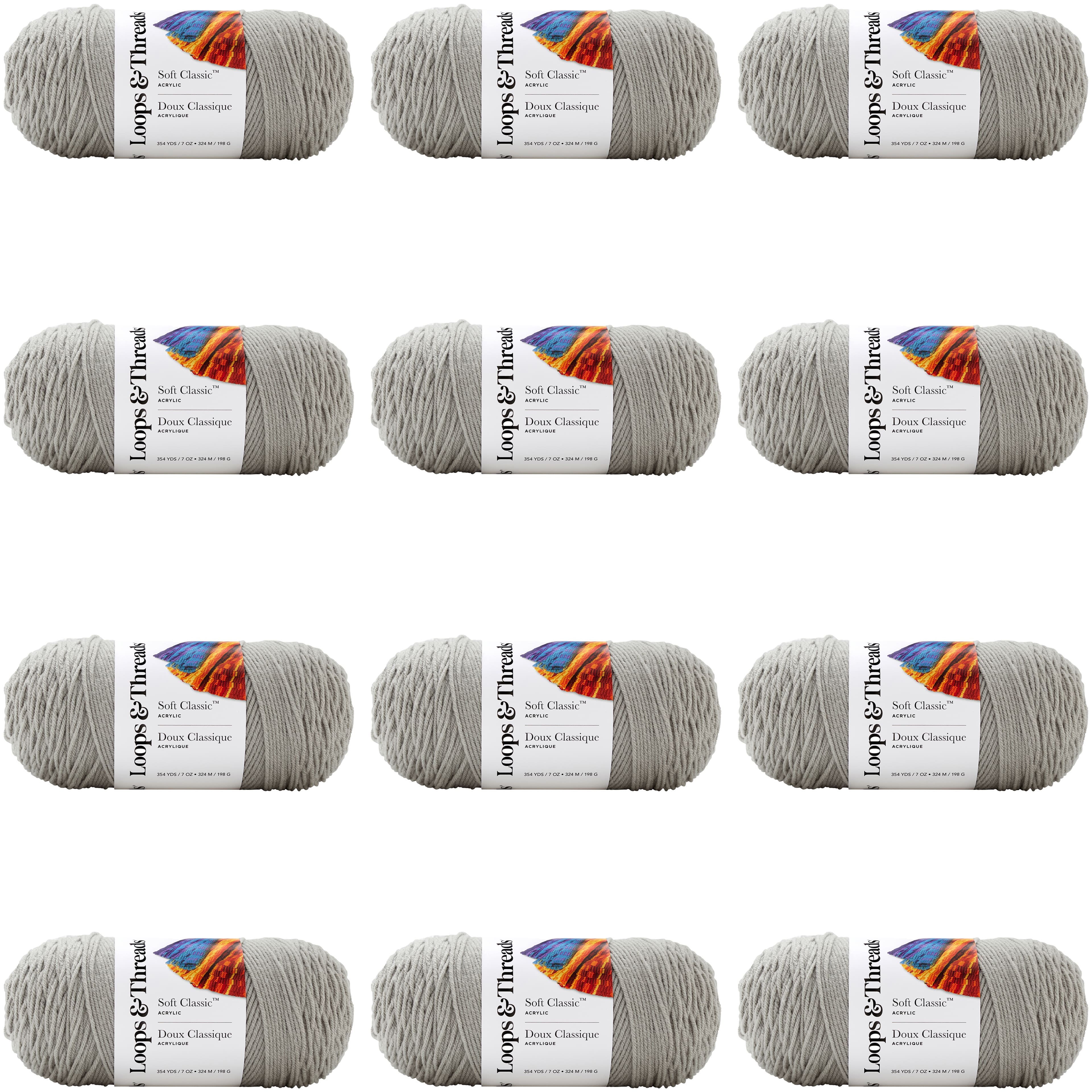 12 Pack: Soft Classic™ Solid Yarn by Loops & Threads®