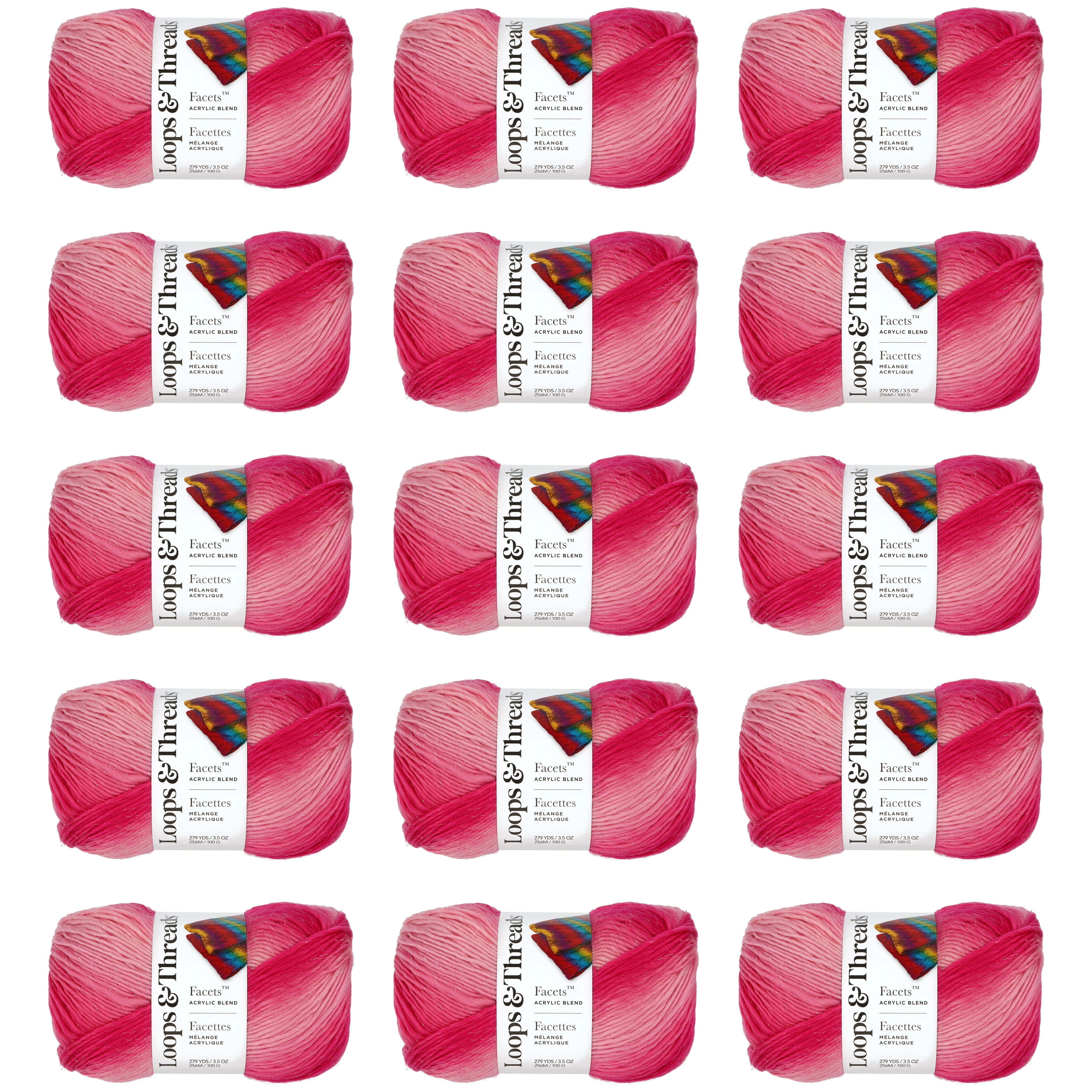 15 Pack: Facets™ Yarn by Loops & Threads®