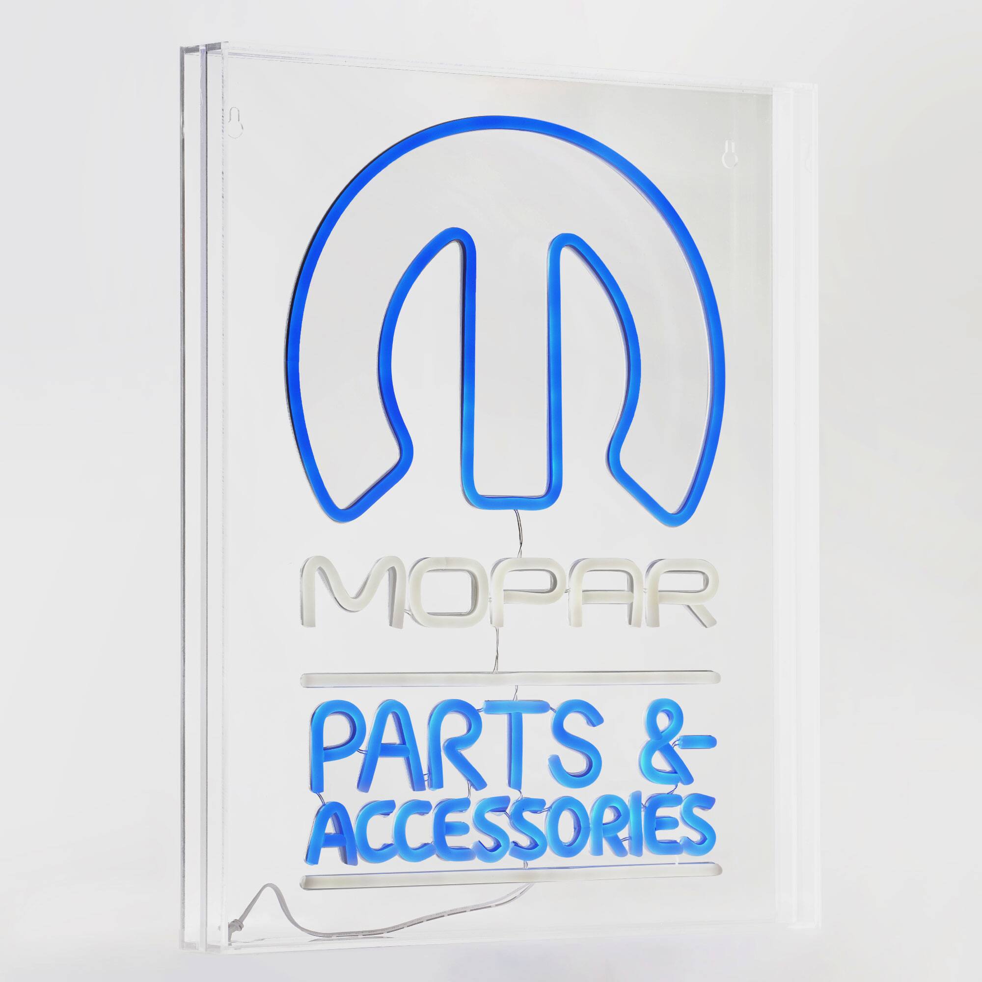 American Art D&#xE9;cor&#x2122; 20&#x22; Licensed Mopar Parts &#x26; Accessories Acrylic LED Wall D&#xE9;cor Sign