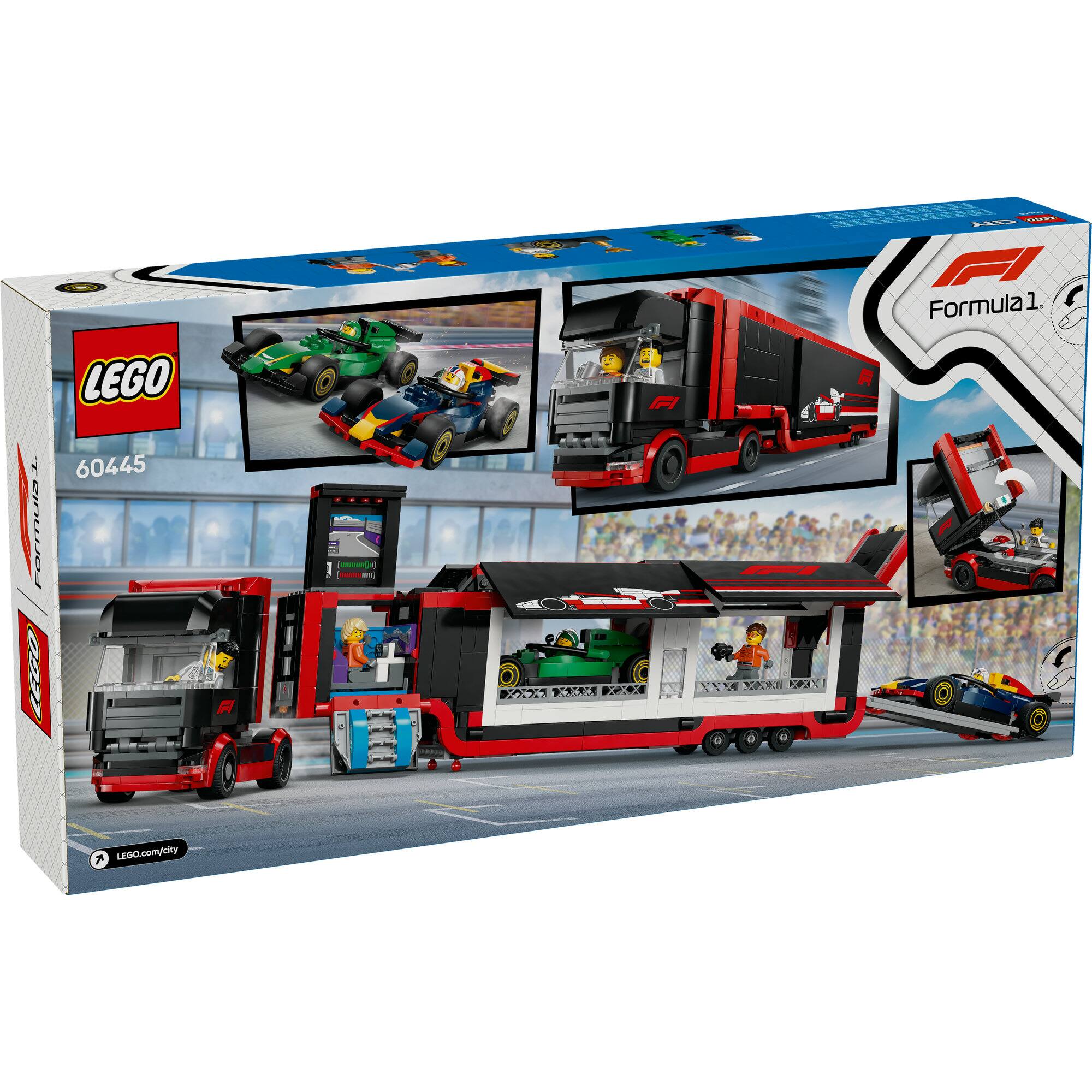LEGO&#xAE; City F1&#xAE; Truck with RB20 &#x26; AMR24 F1&#xAE; Cars Toy Racing Transporter Set