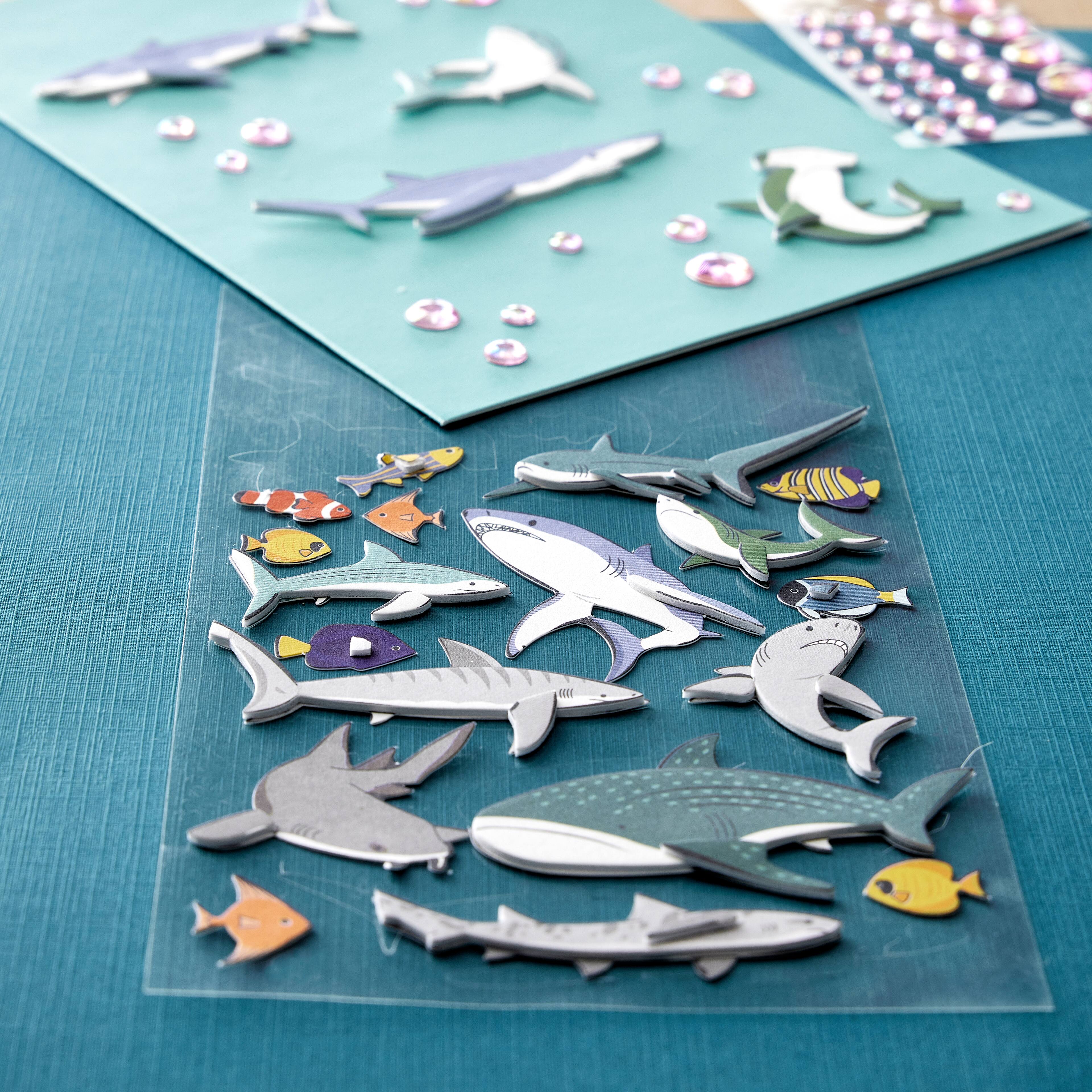 12 Pack: Shark Stickers by Recollections&#x2122;
