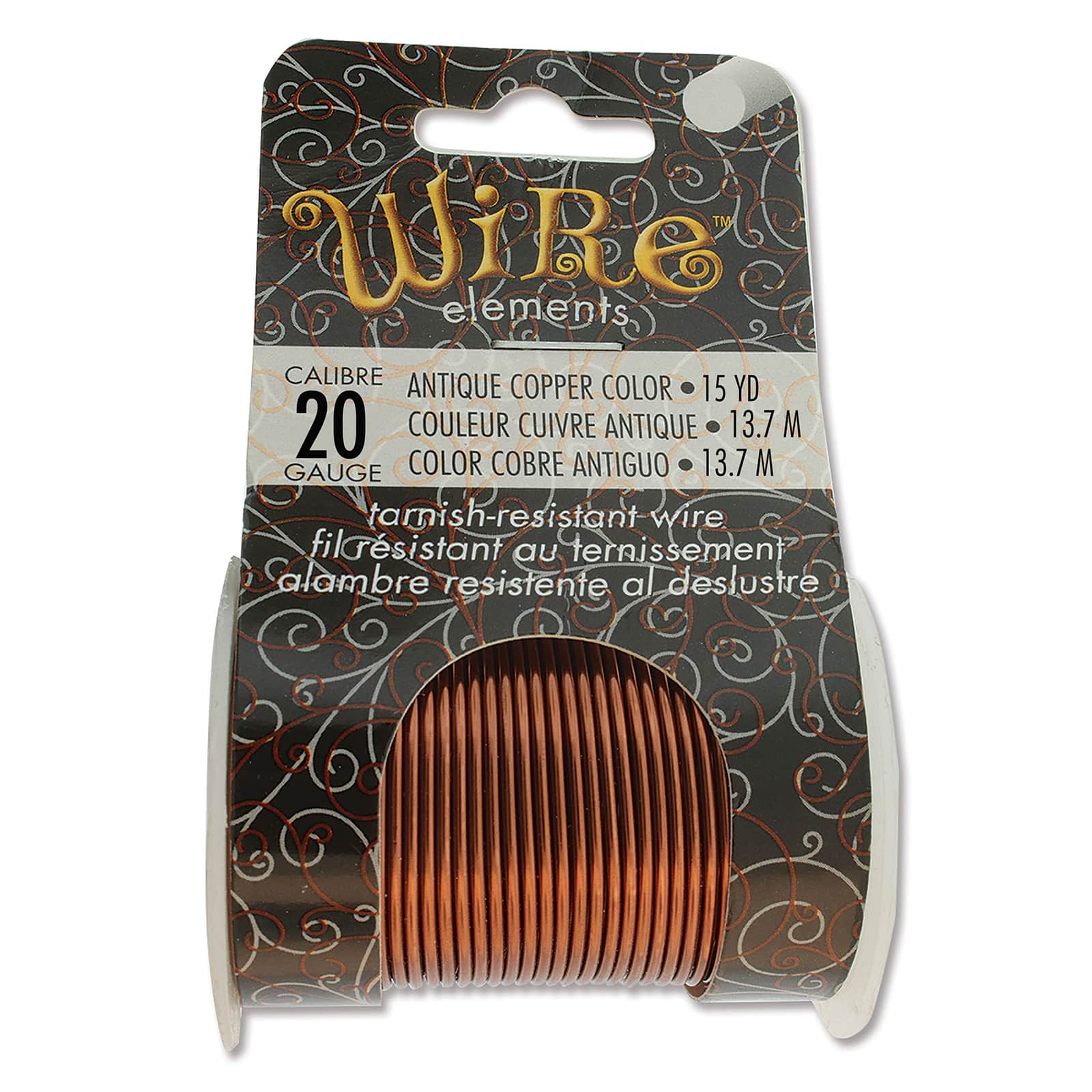 The Beadsmith Half-Round Craft Wire - Wire Elements - Medium Temper - 21  Gauge, 7 Yard Coil - Vintage Bronze Color - Beading Wire Used for Jewelry  Making, Wire Wrapping, and Other
