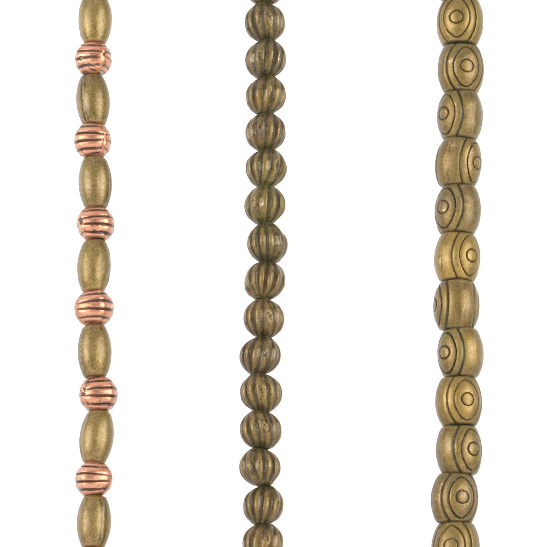 Brass & Copper Oxidized Metal Mixed Beads by Bead Landing™