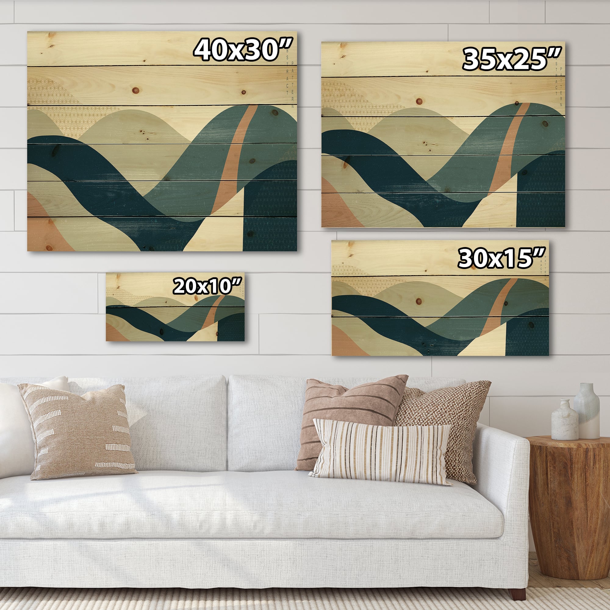 Designart - Abstract Geometric Landscape With Hills