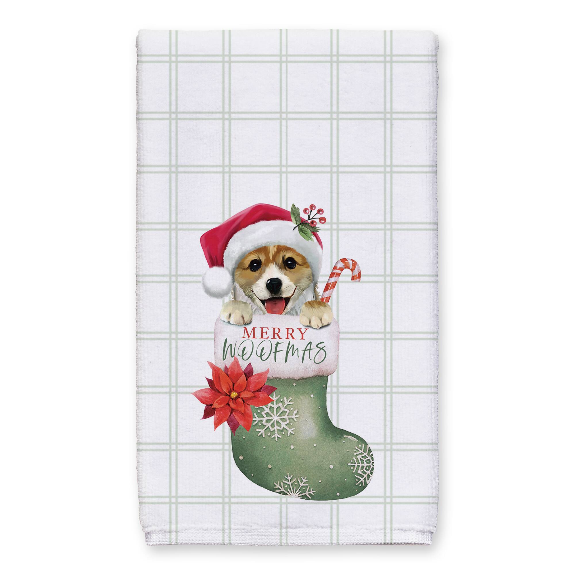 Puppy Stocking Tea Towel, 2ct.