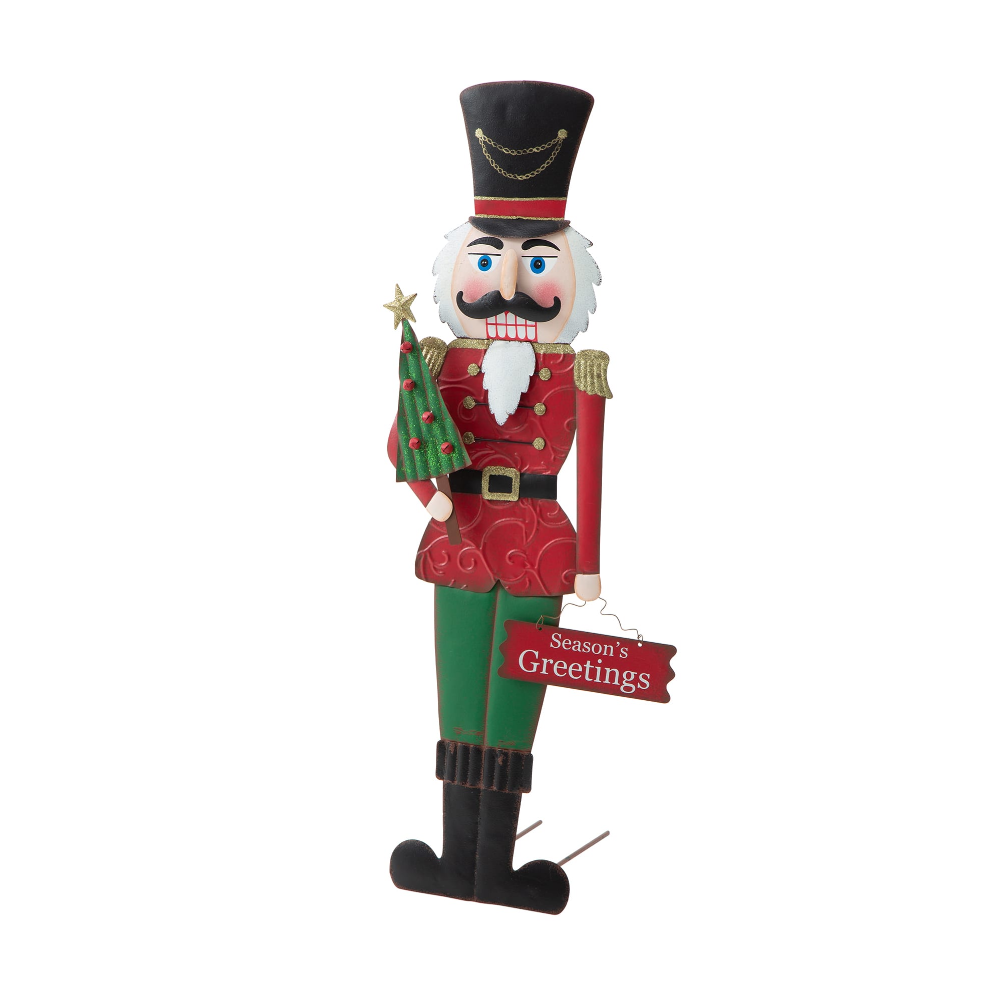 Glitzhome® 3ft. Metal Nutcracker Yard Stake | Michaels