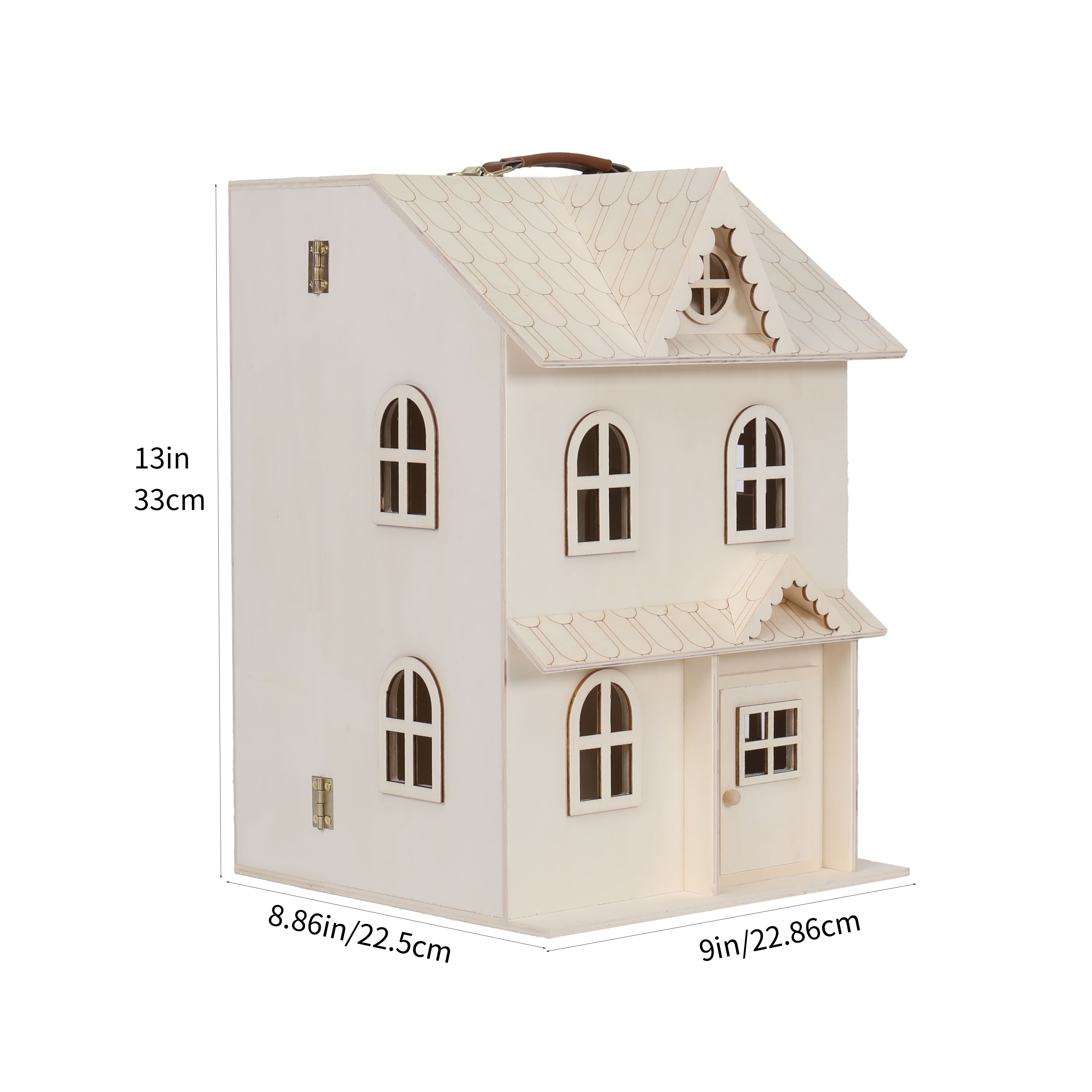 13&#x22; Wood 2-Story Dollhouse by Make Market&#xAE;