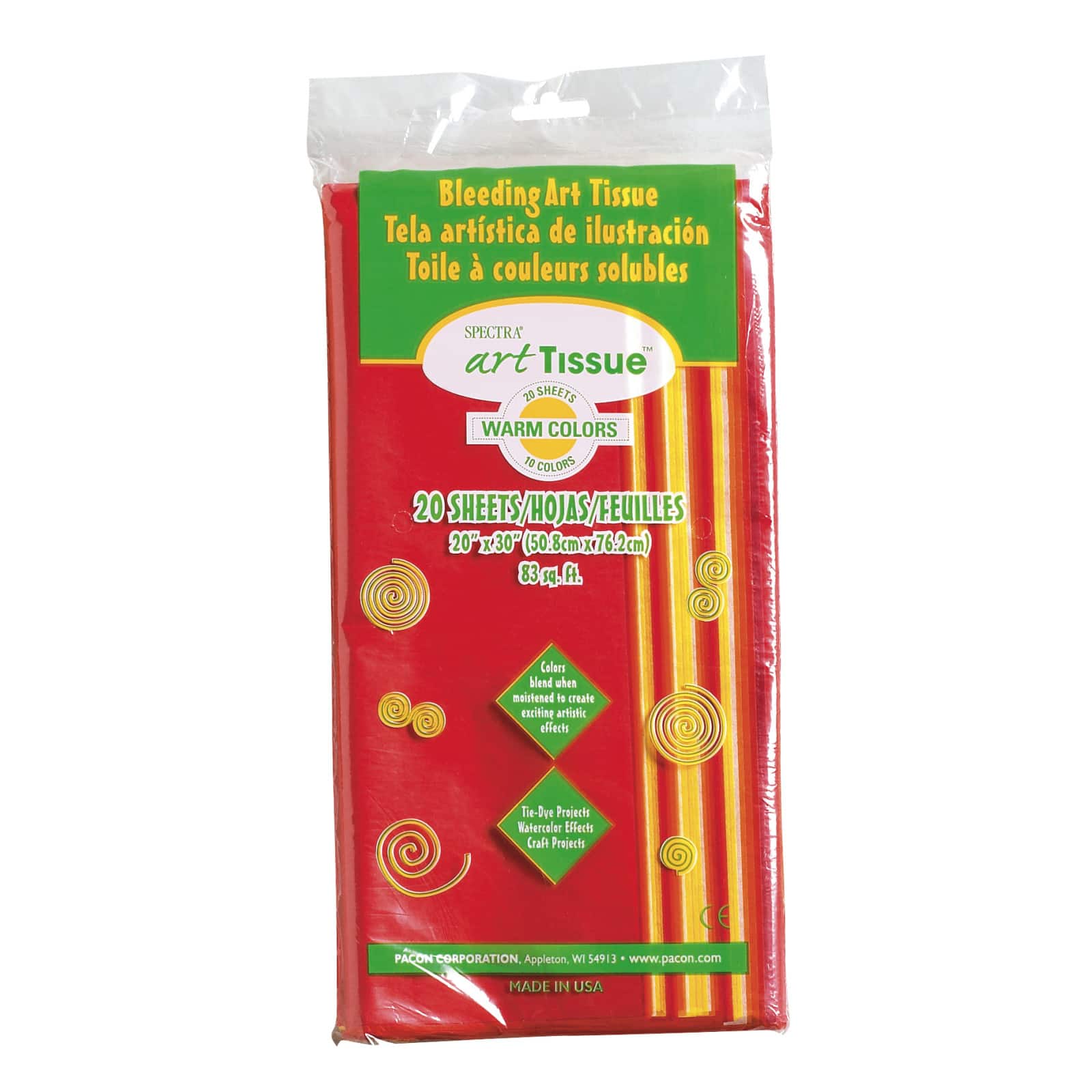 Pacon® Spectra® Art Tissue™ 20" x 30" Warm Colors Sheets, 20ct.
