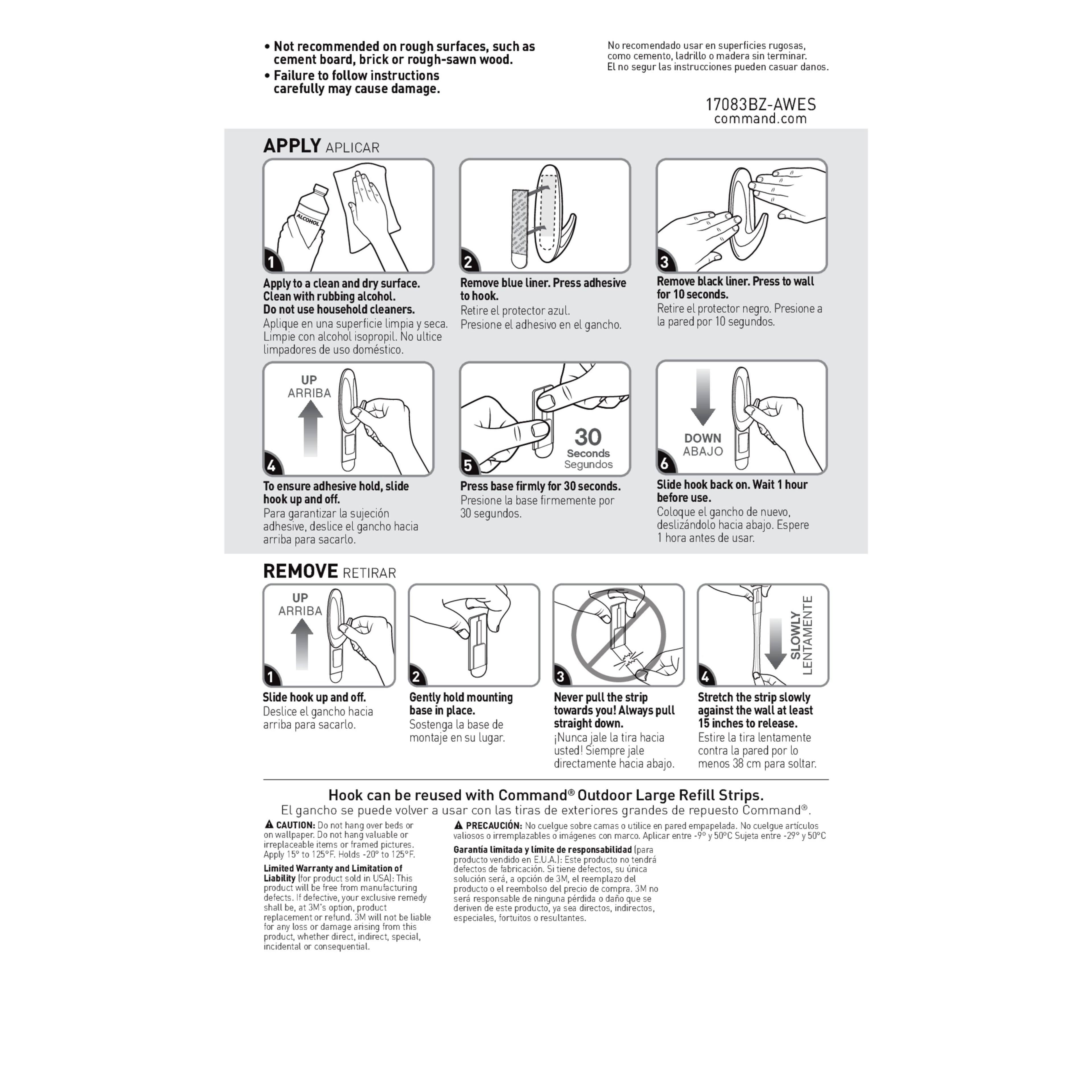 12 Pack: Command™ Large Metallic Bronze Outdoor Designer Hook