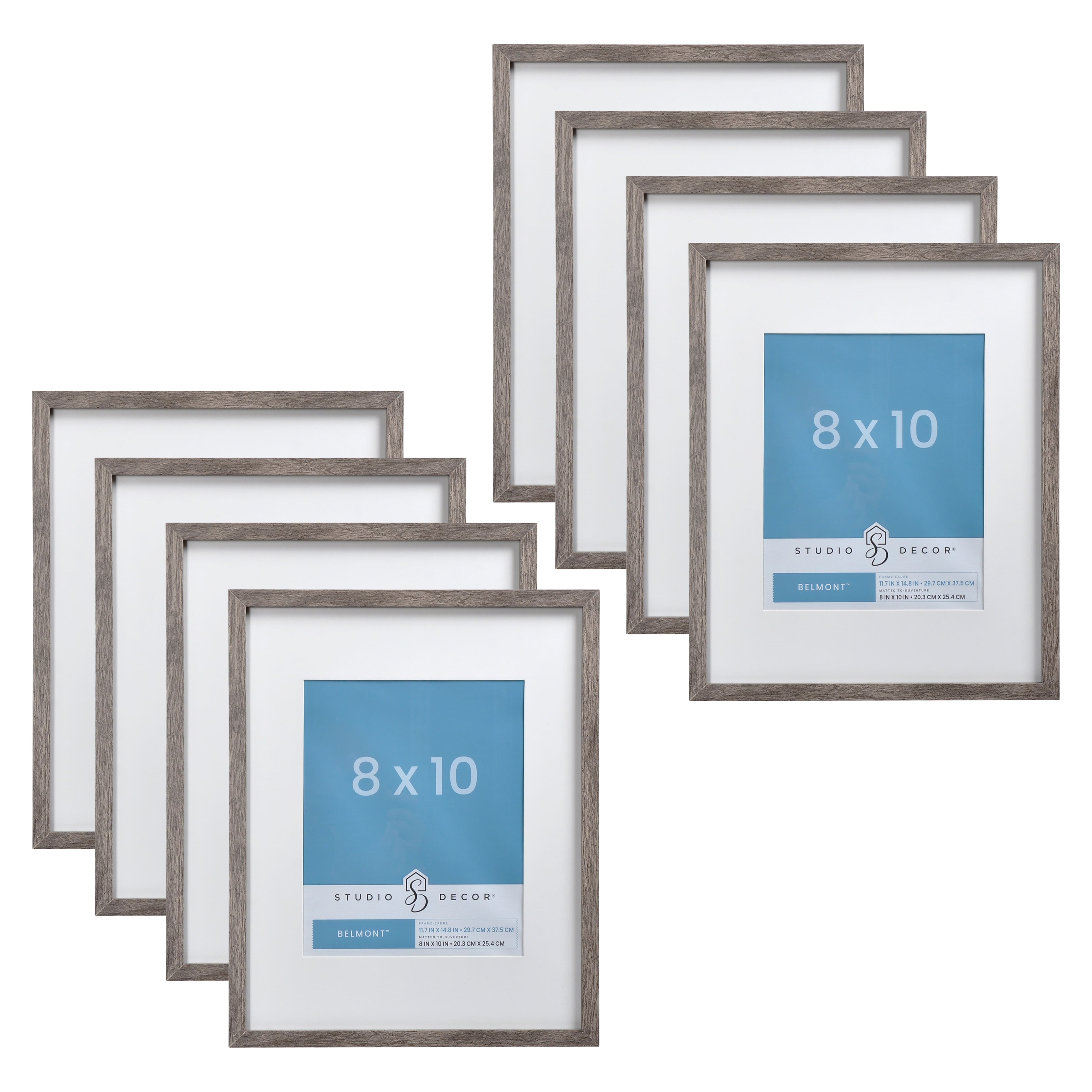 8 Pack: Narrow Belmont Frame with Mat by Studio Décor®