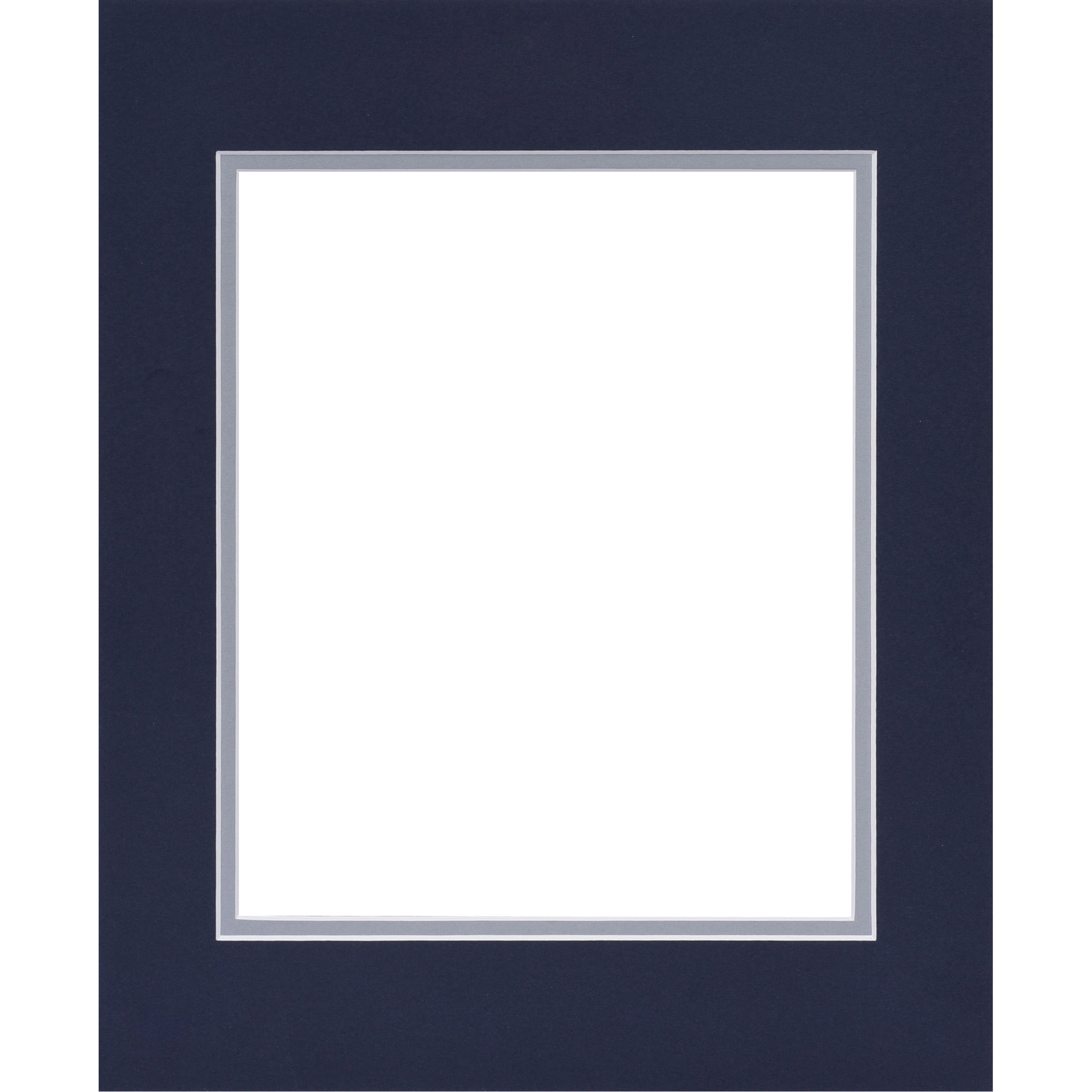 11&#x22; x 14&#x22; Dark Blue &#x26; Gray Double Mat, 8&#x22; x 10&#x22; Opening Size by Studio D&#xE9;cor&#xAE;