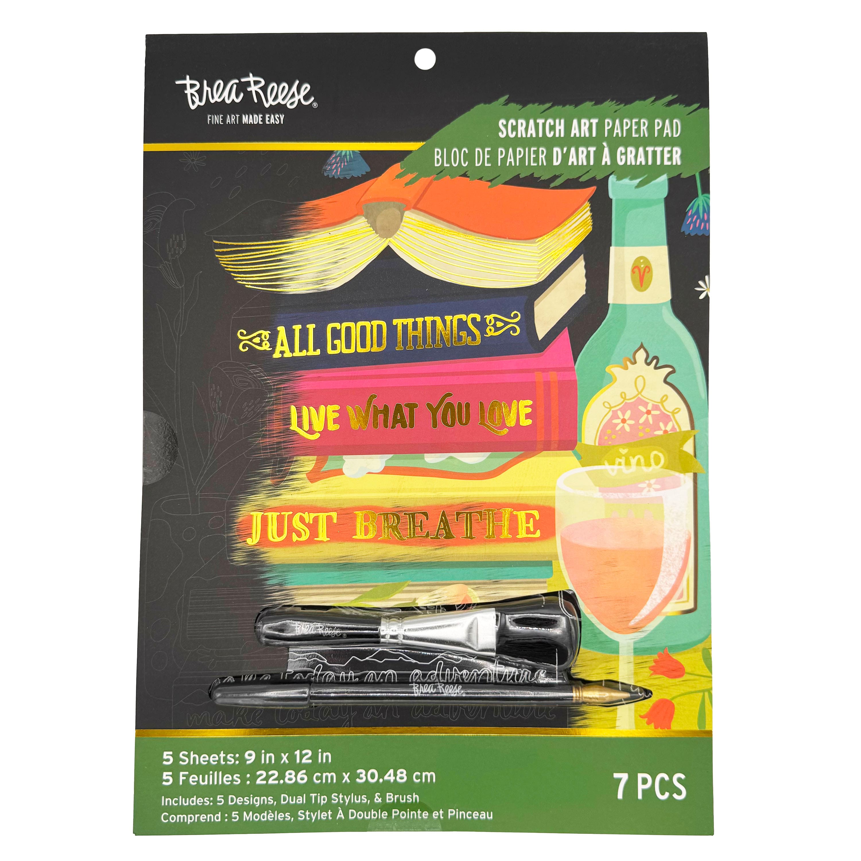 Brea Reese™ 9" x 12" Garden Vacation Scratch Art Paper Pad