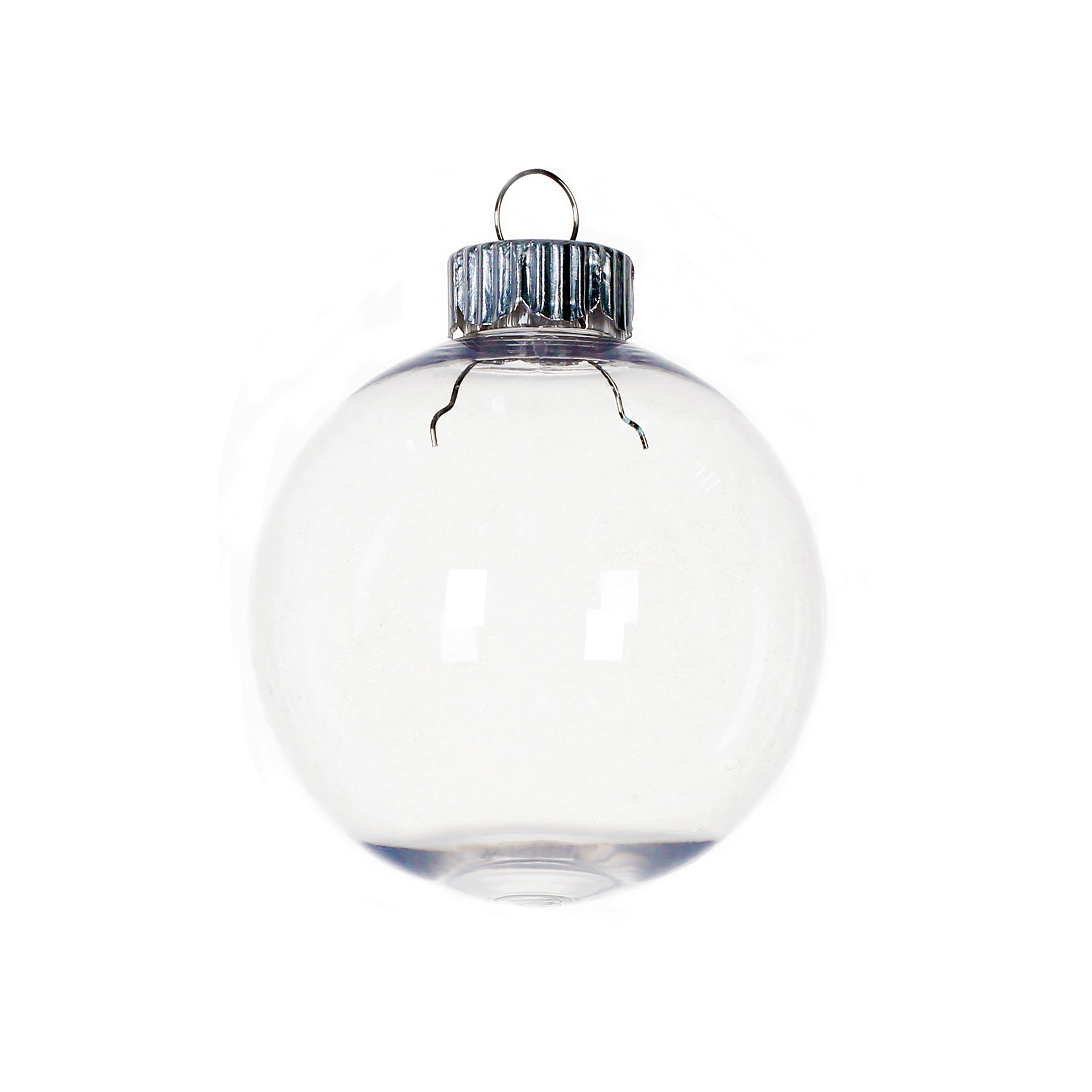 4 Pack 3.25&#x22; Clear DIY Glass Ball Ornaments by Make Market&#xAE;