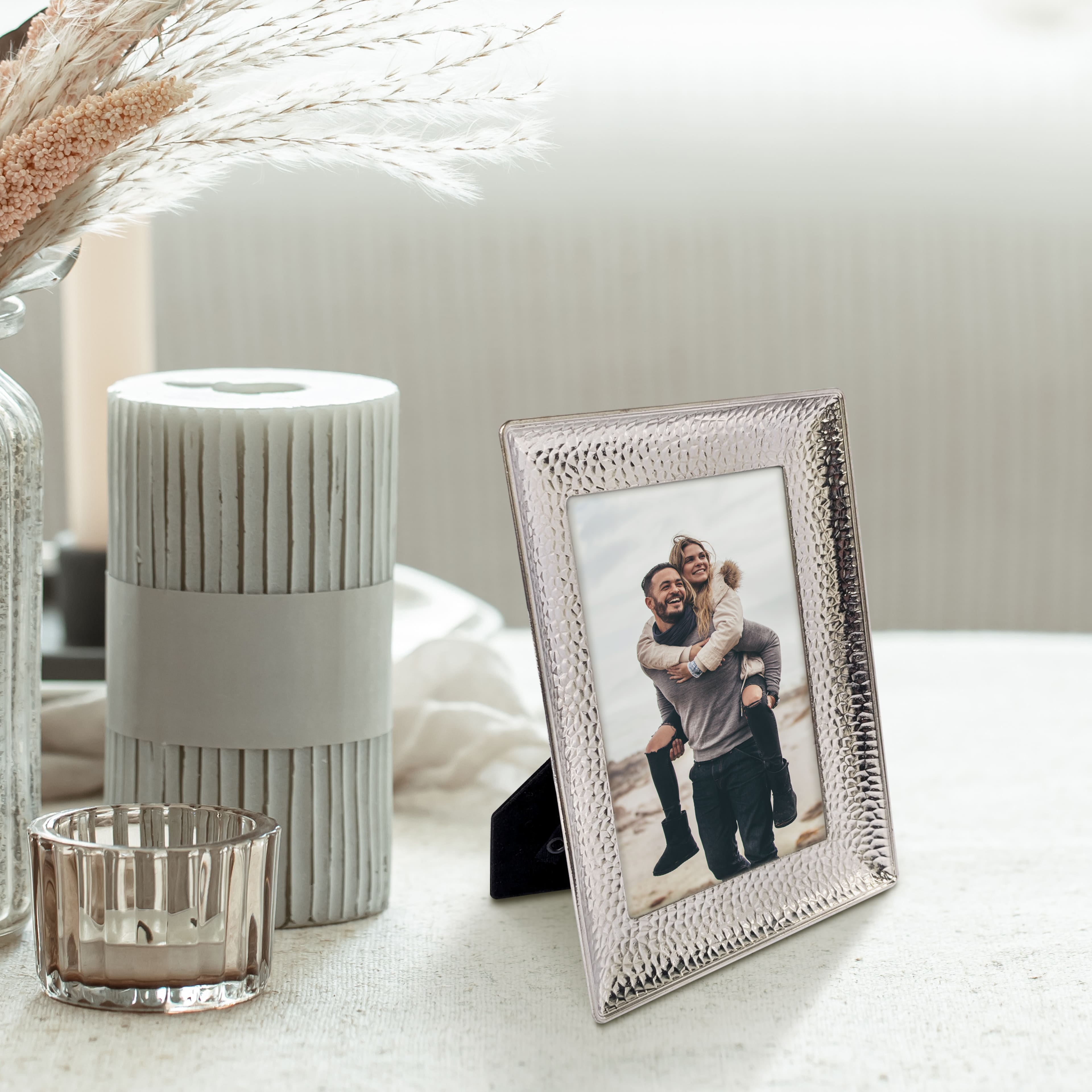 Expressions™ Silver Hammered Metal Frame by Studio Décor