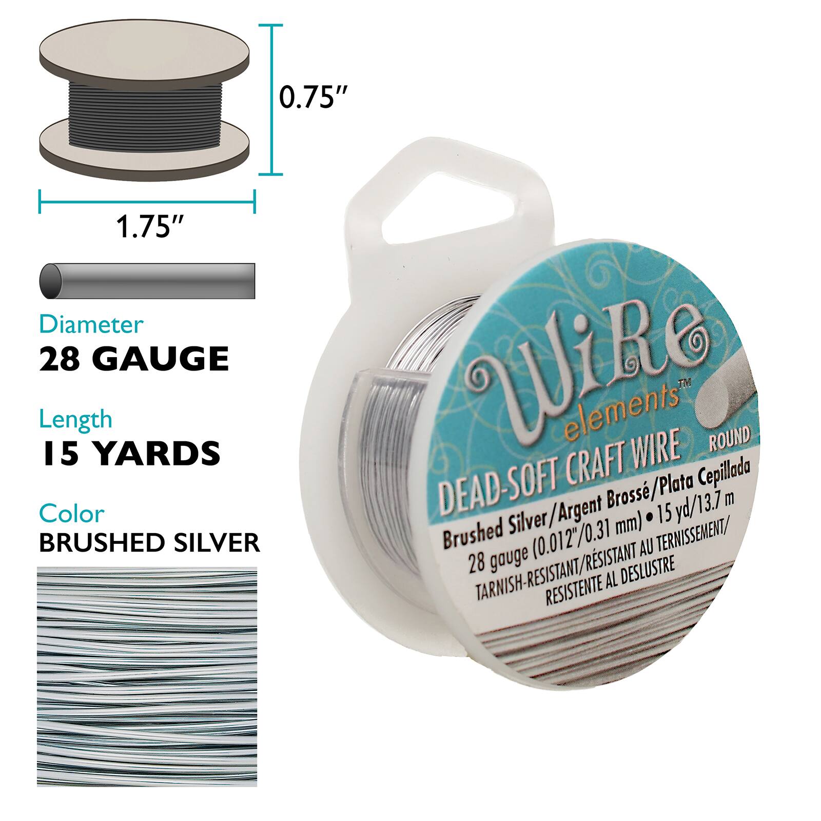 The Beadsmith® Wire Elements™ 28 Gauge Tarnish Resistant Soft