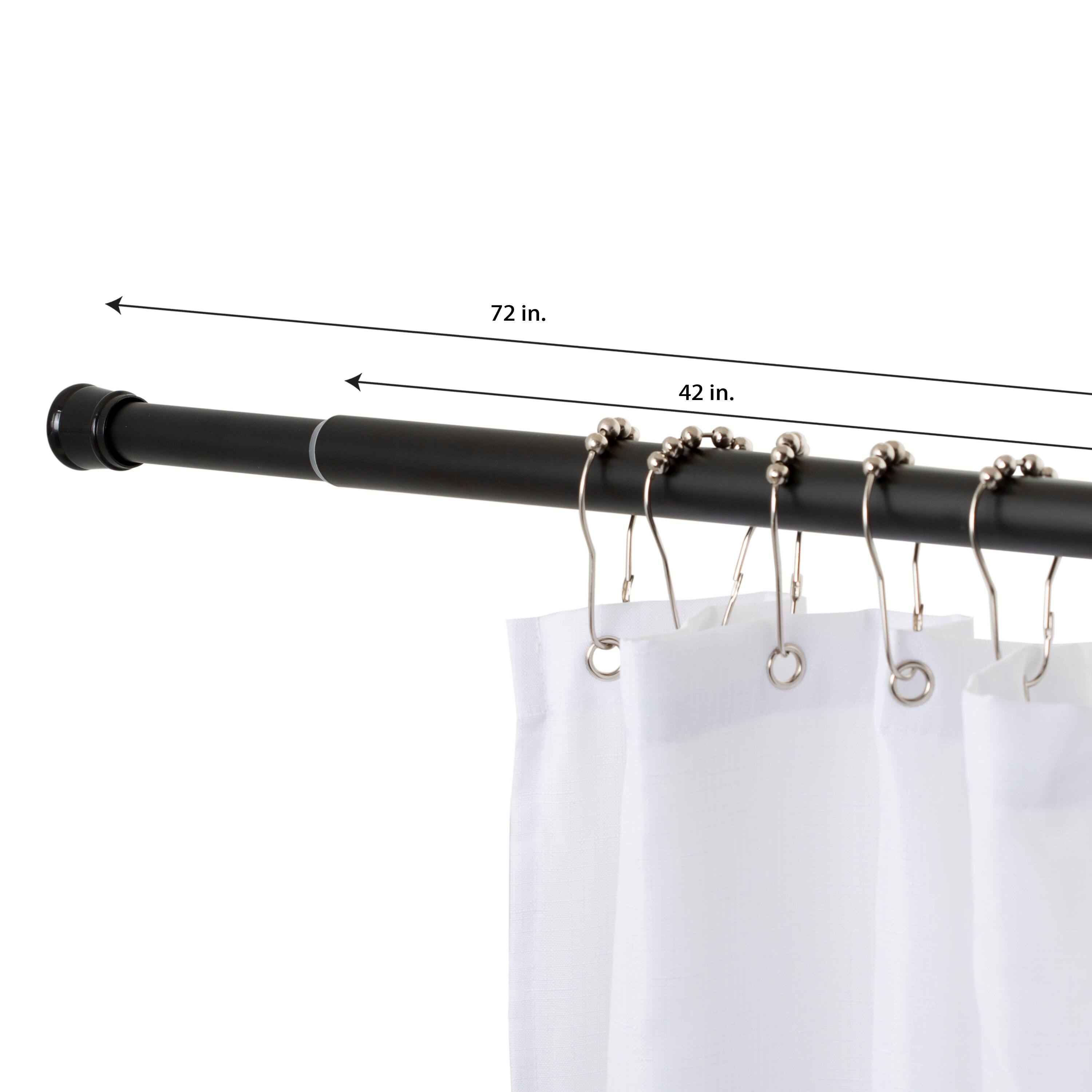 Bath Bliss Matte Black Tension Shower Rod