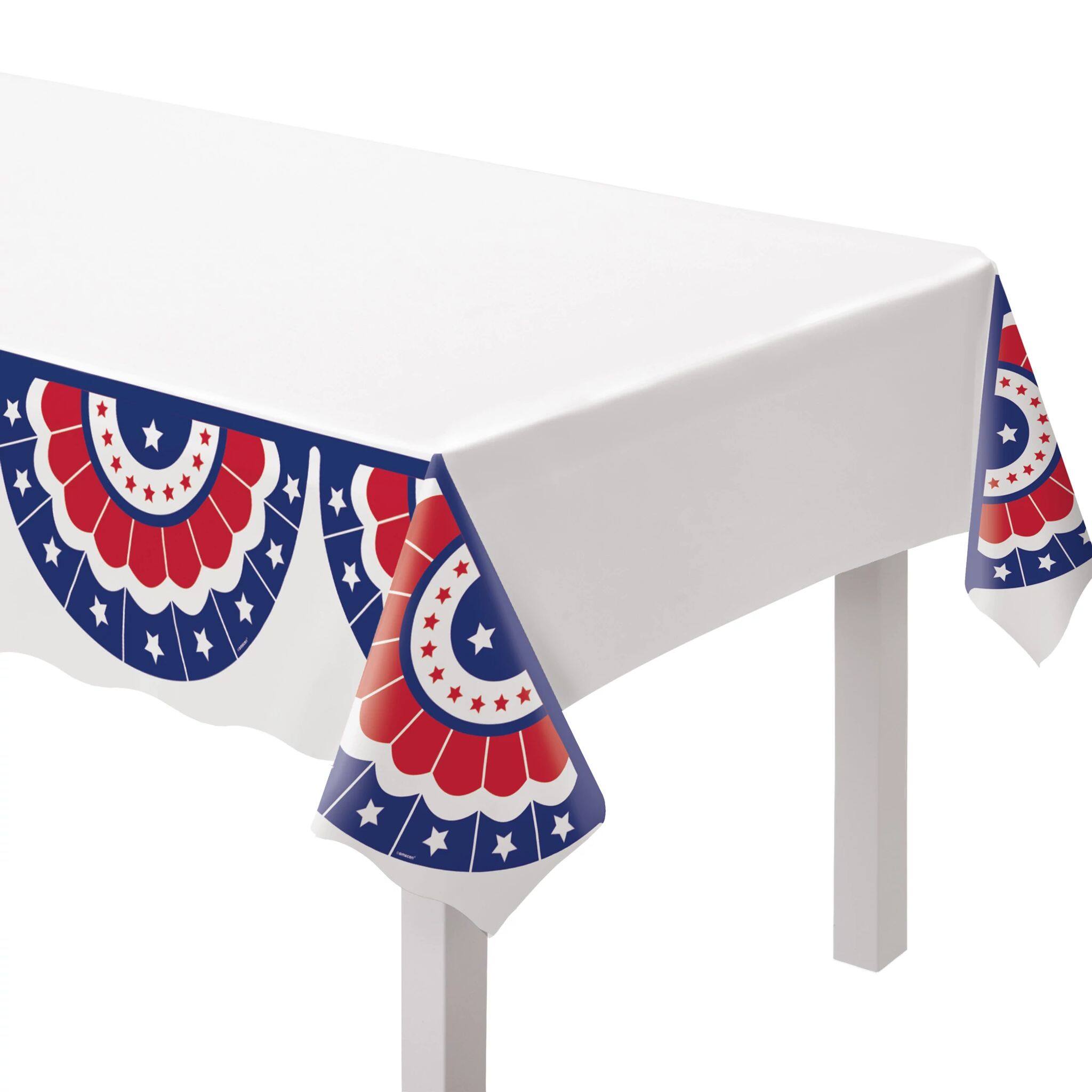 104" Patriotic Plastic Bunting Table Covers, 3ct. Michaels