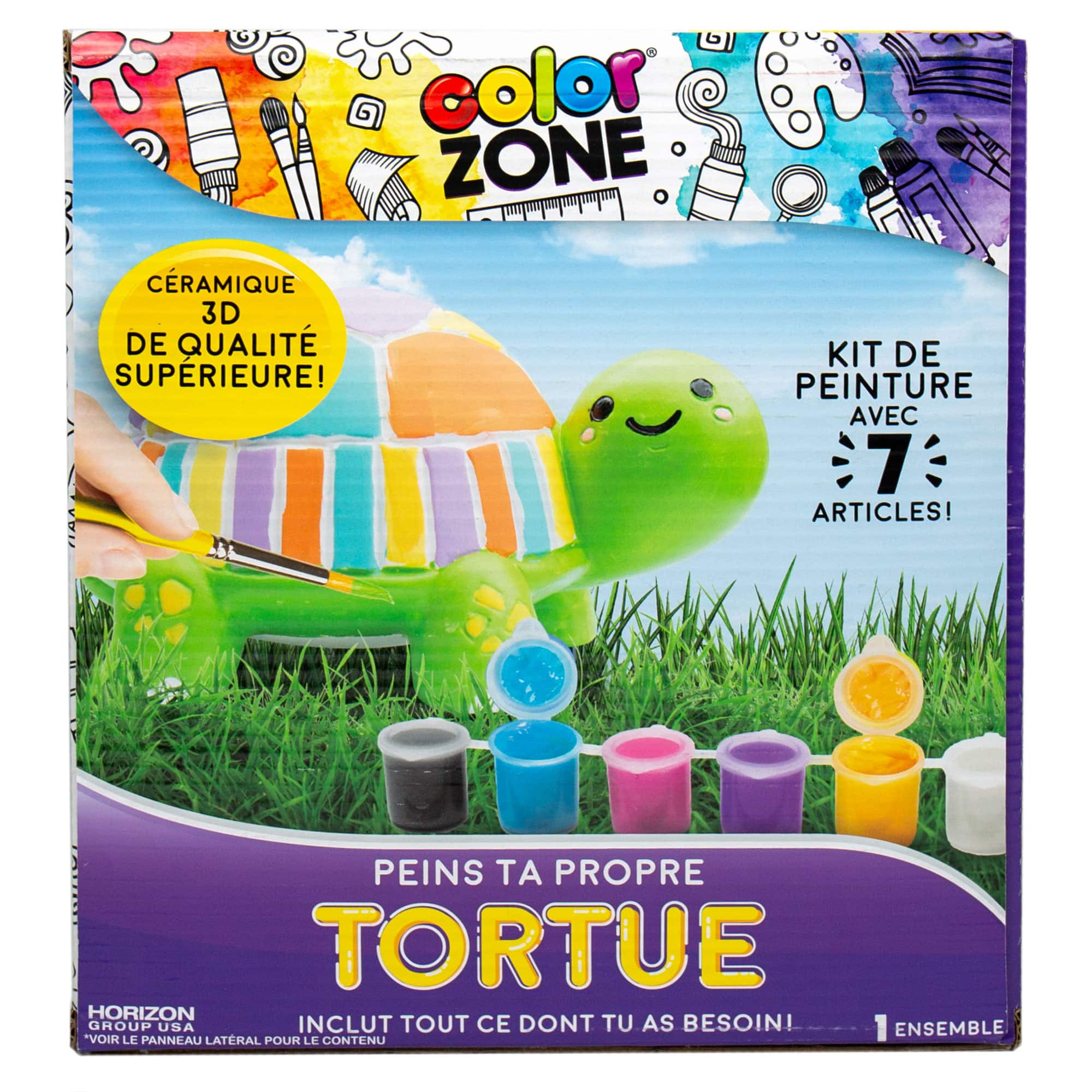 12 Pack: Color Zone® Paint Your Own Turtle Kit